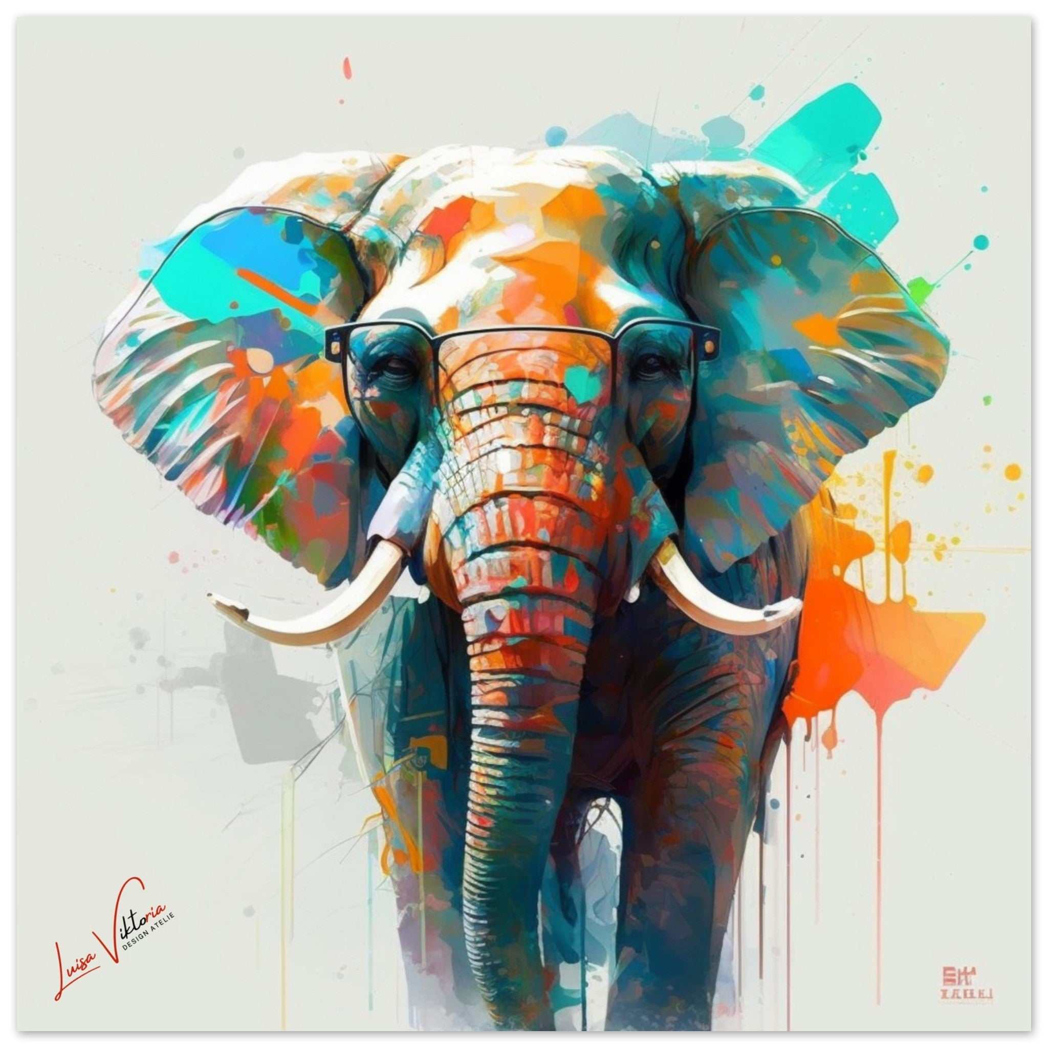 Elephant luxury wall art decor unique gift Luisa-Viktoria