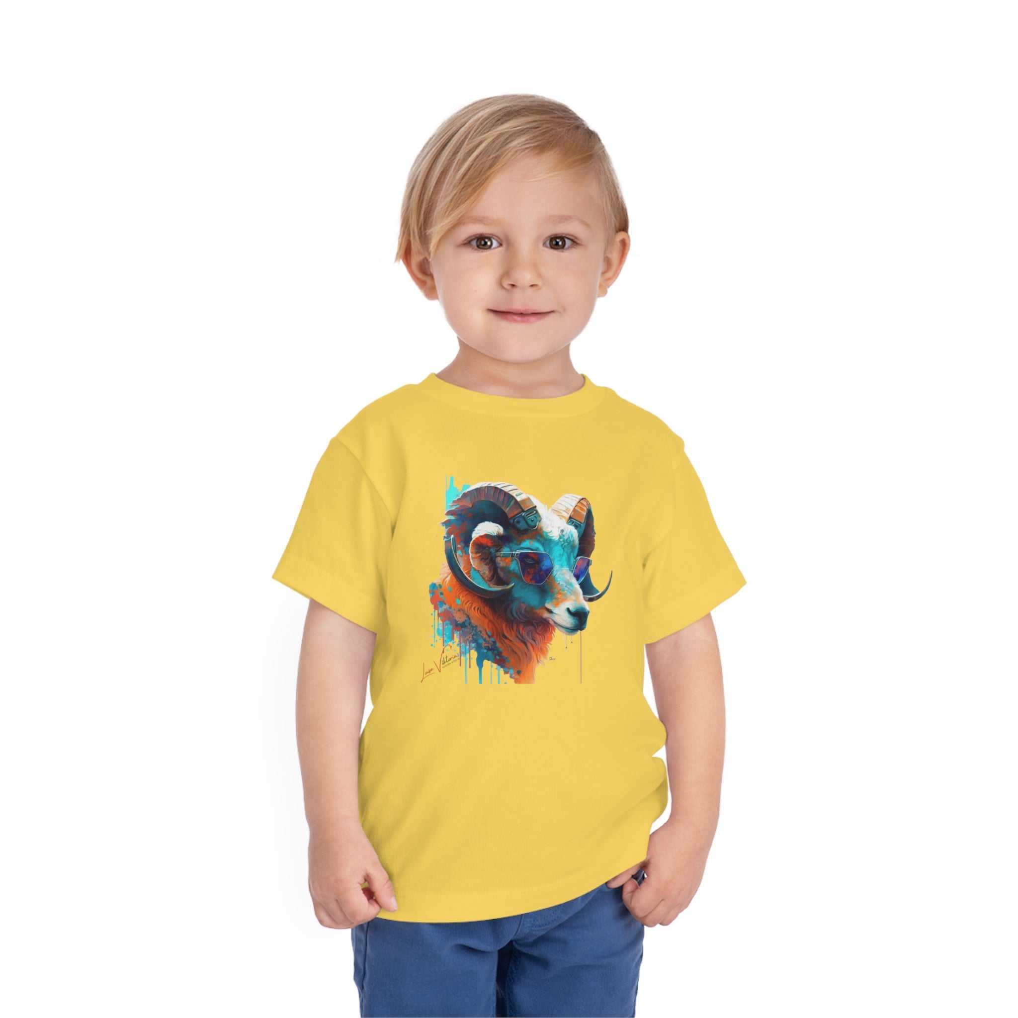 Capricorn Lifestyle Kids Animal T-Shirt yellow