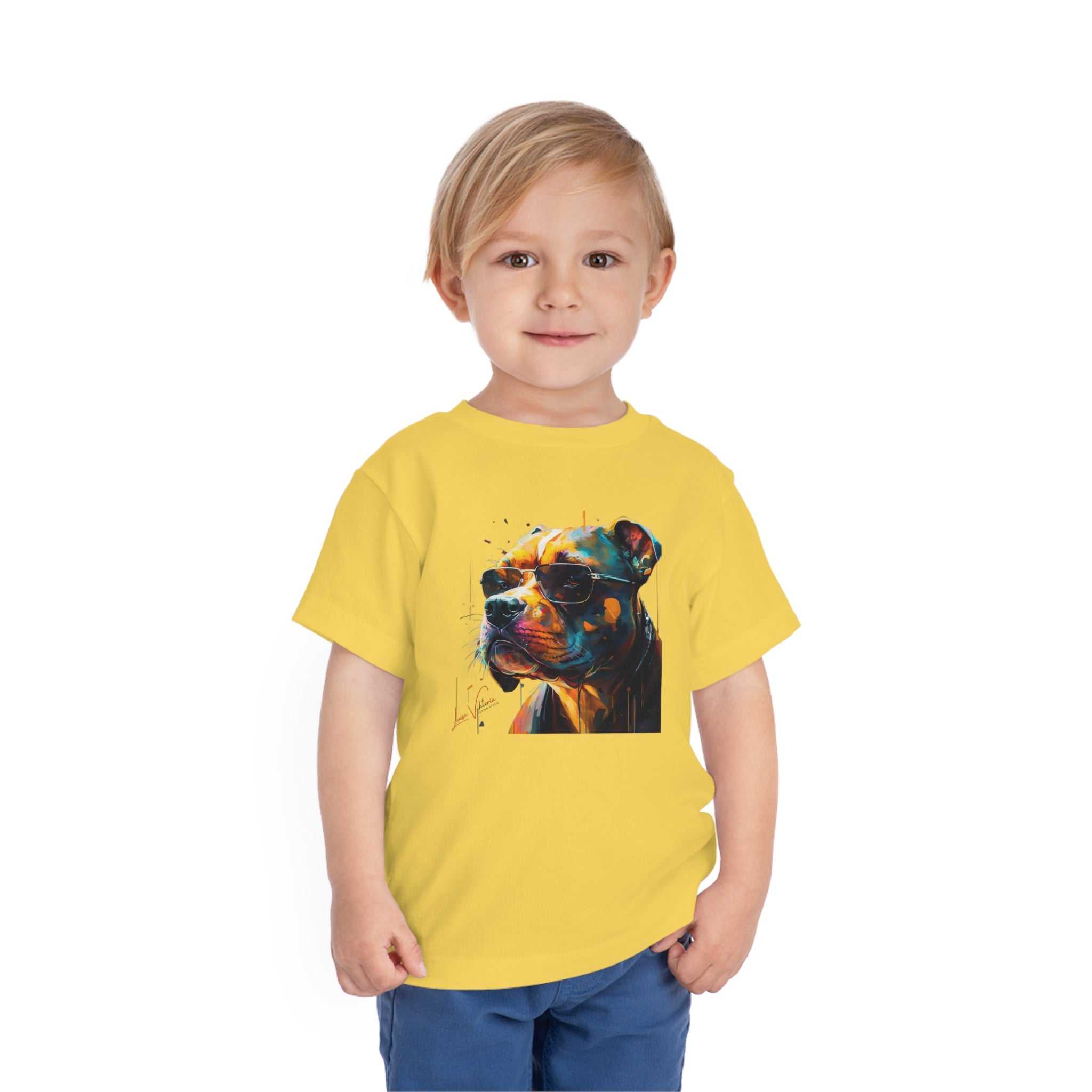 America pit bull Lifestyle Kids Animal T-Shirt yellow