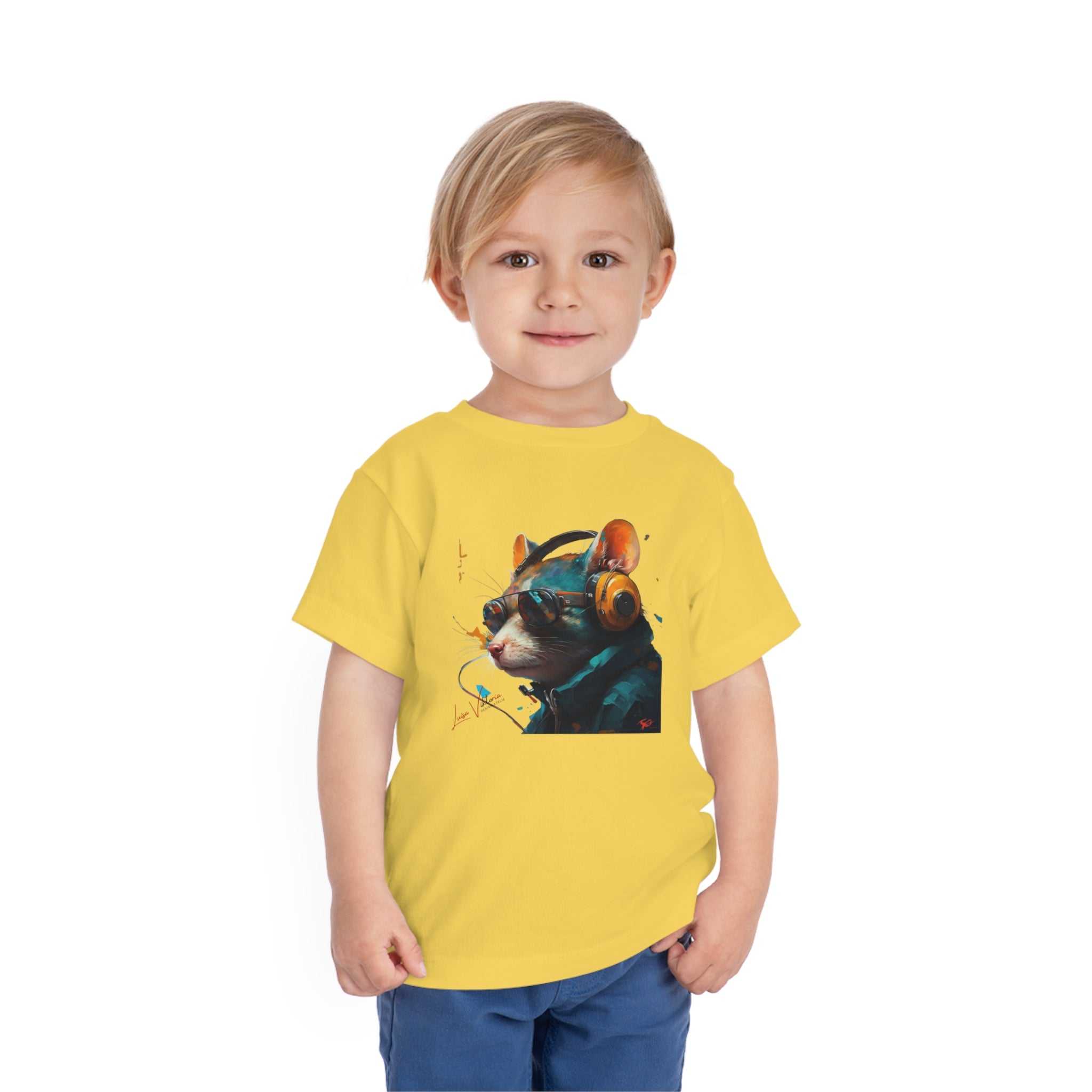 Rat Lifestyle Kids Animal T-Shirt yellow