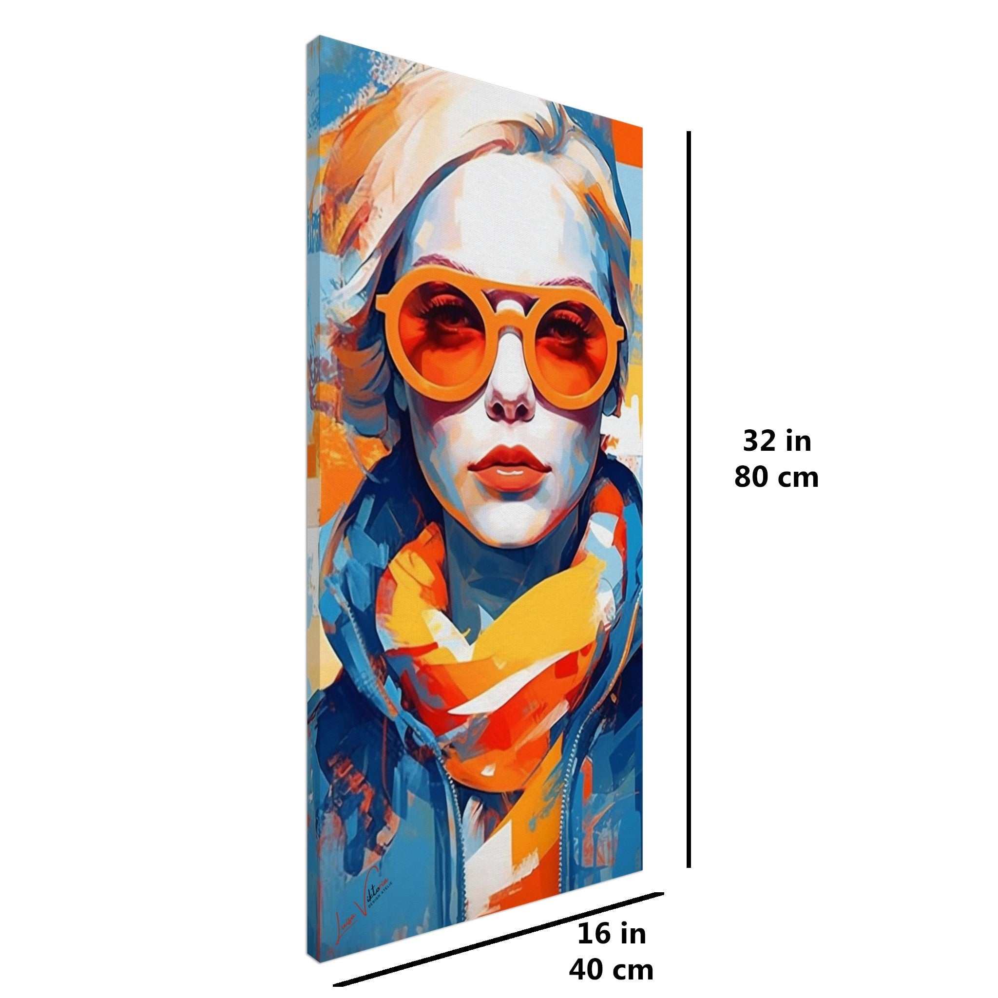 Looking to the future vertical canvas wall art print Luisa-Viktoria