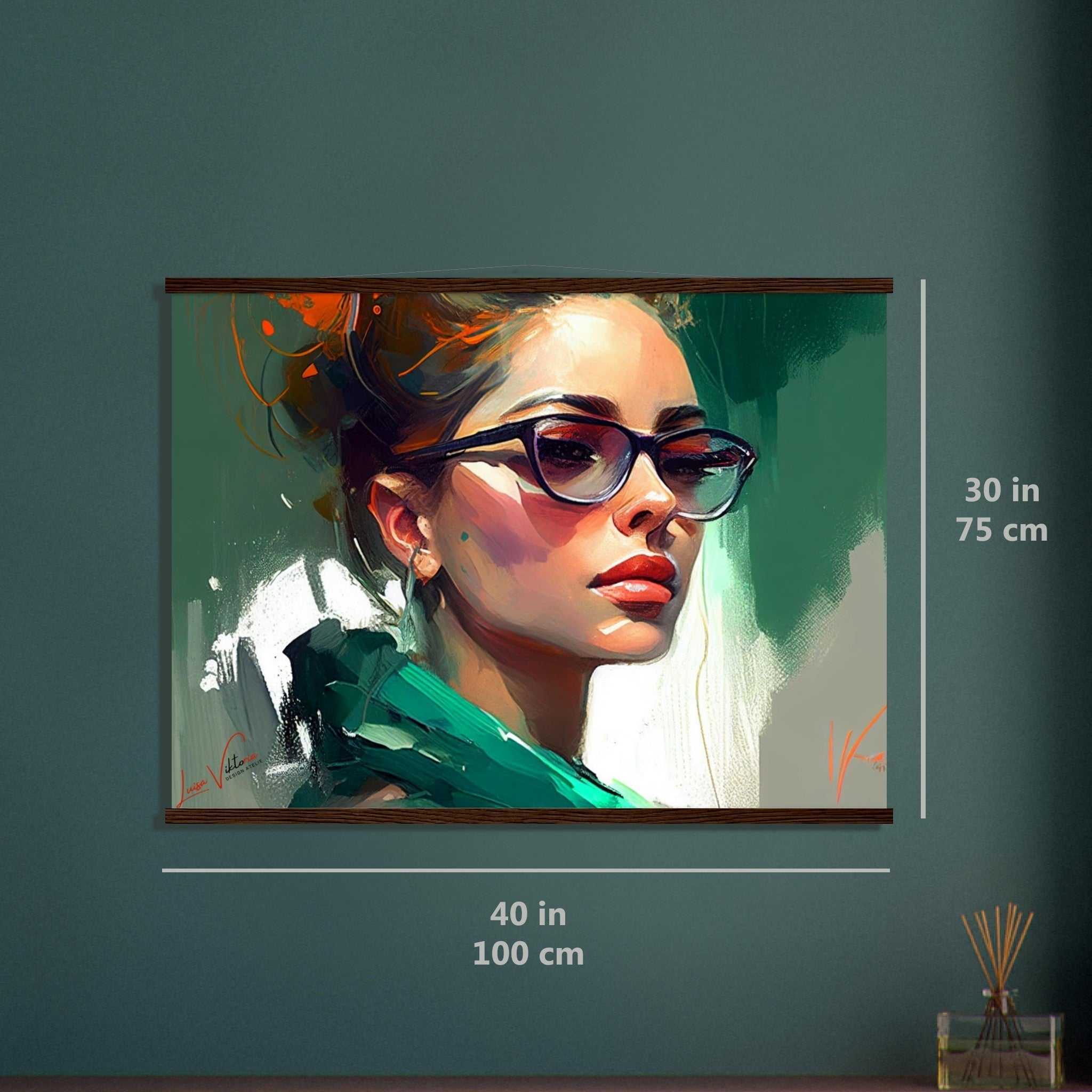 Woman in Italy Luxury Poster with rails