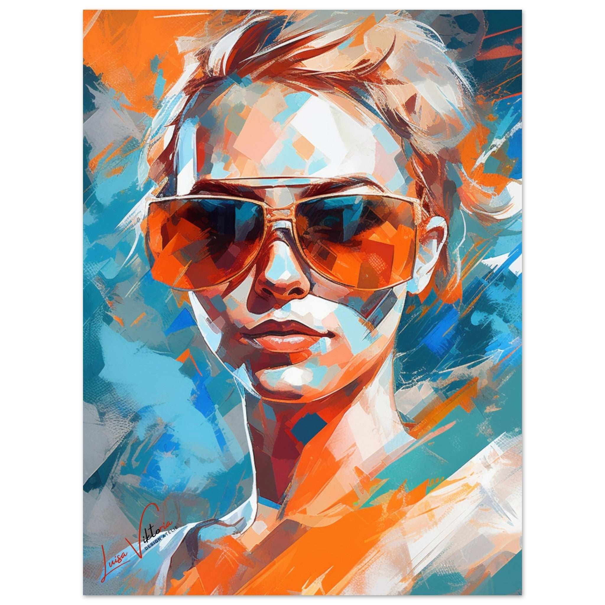 Blondie colorful poster art print Luisa-Viktoria