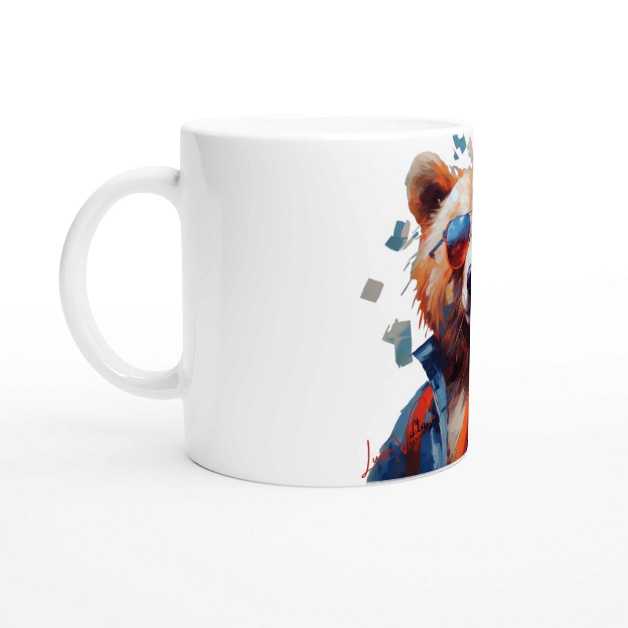 Ceramic Mug 11oz, Bear, Design gift, by Luisa Viktoria