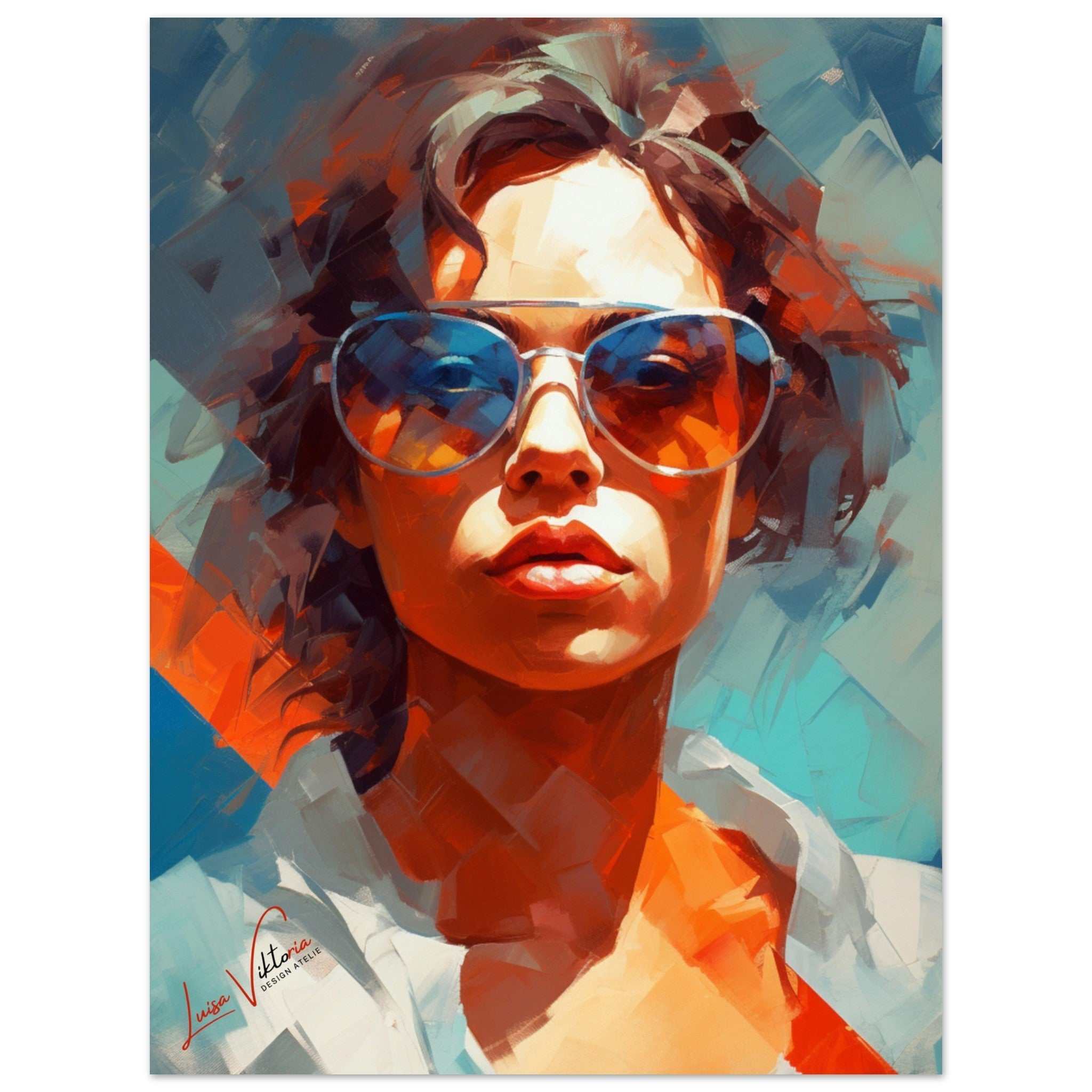 Inspiring woman colorful poster art print