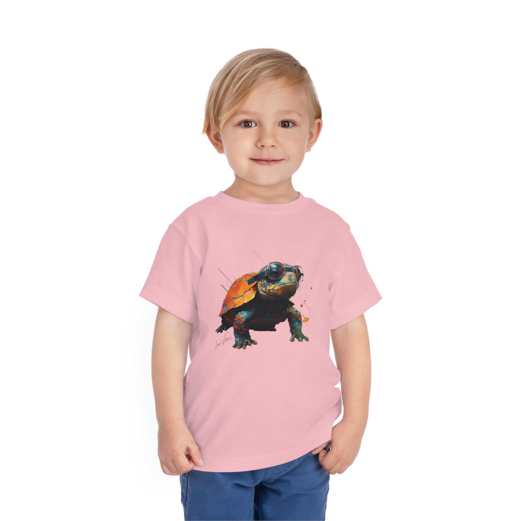 Turtle Lifestyle Kids Animal T-Shirt red