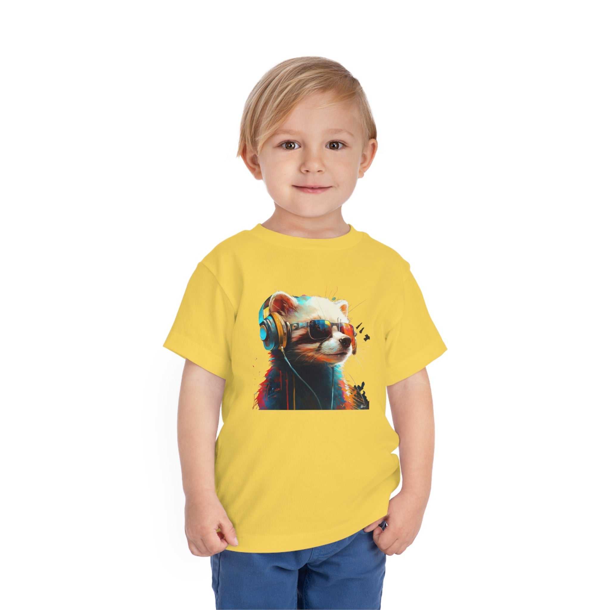 Ferret Lifestyle Kids Animal T-Shirt yellow