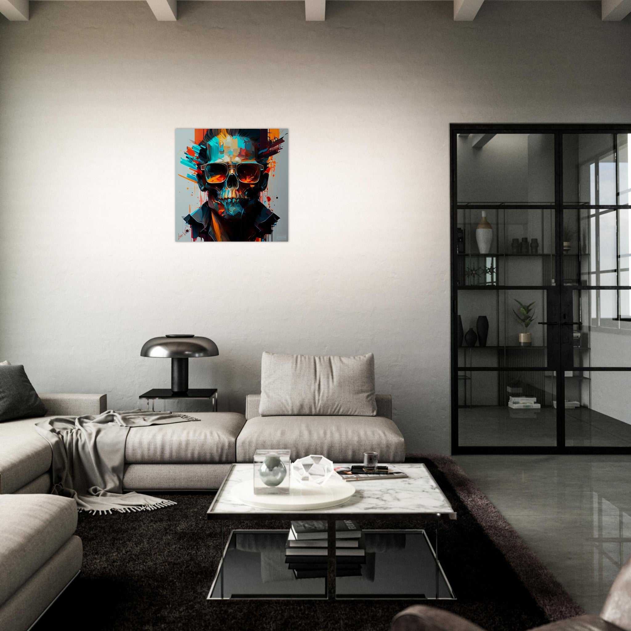 Man's Skull luxury wall art decor unique gift