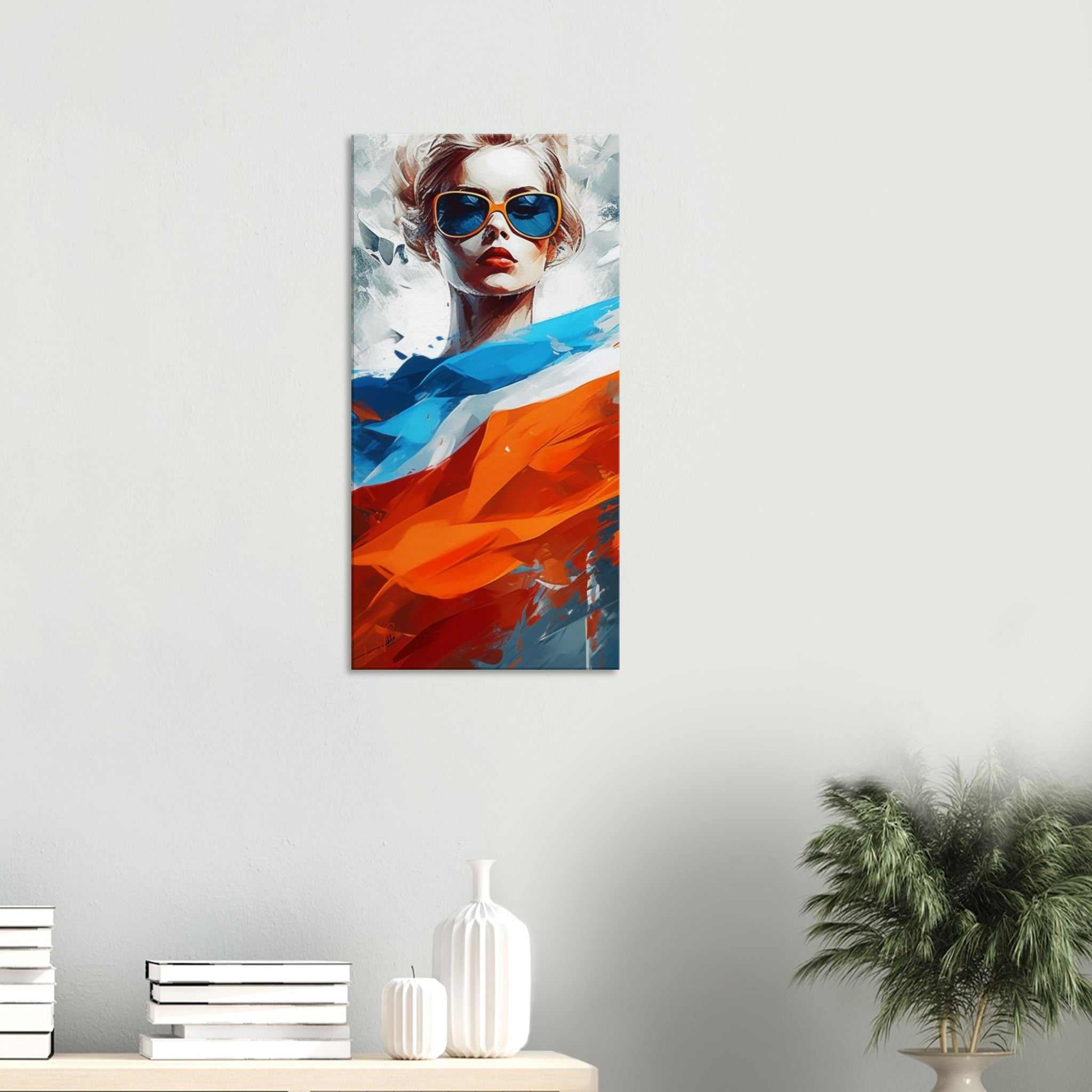 Woman for freedom vertical canvas wall art print
