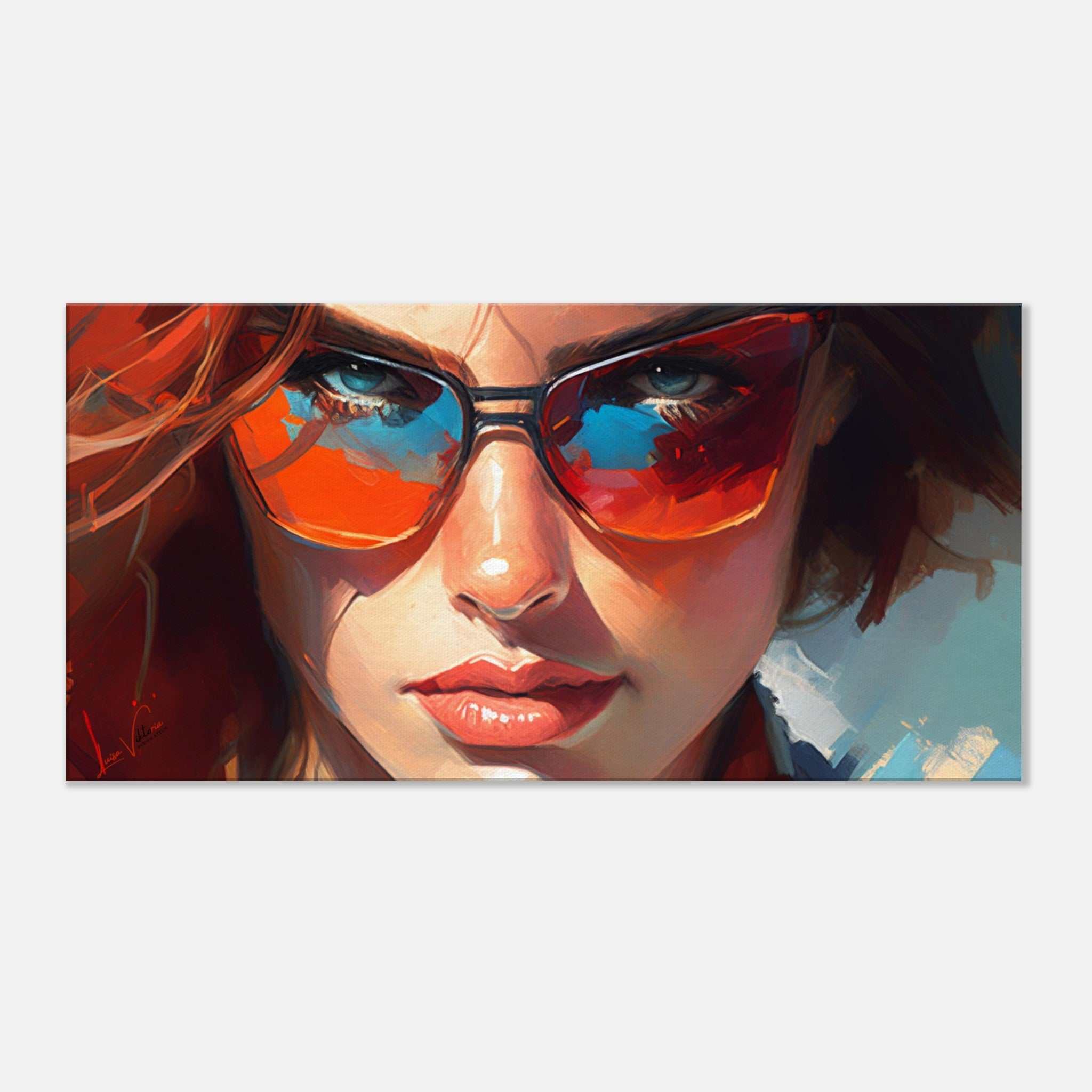 Design Canvas. Red, Blue, White. by Luisa Viktoria.