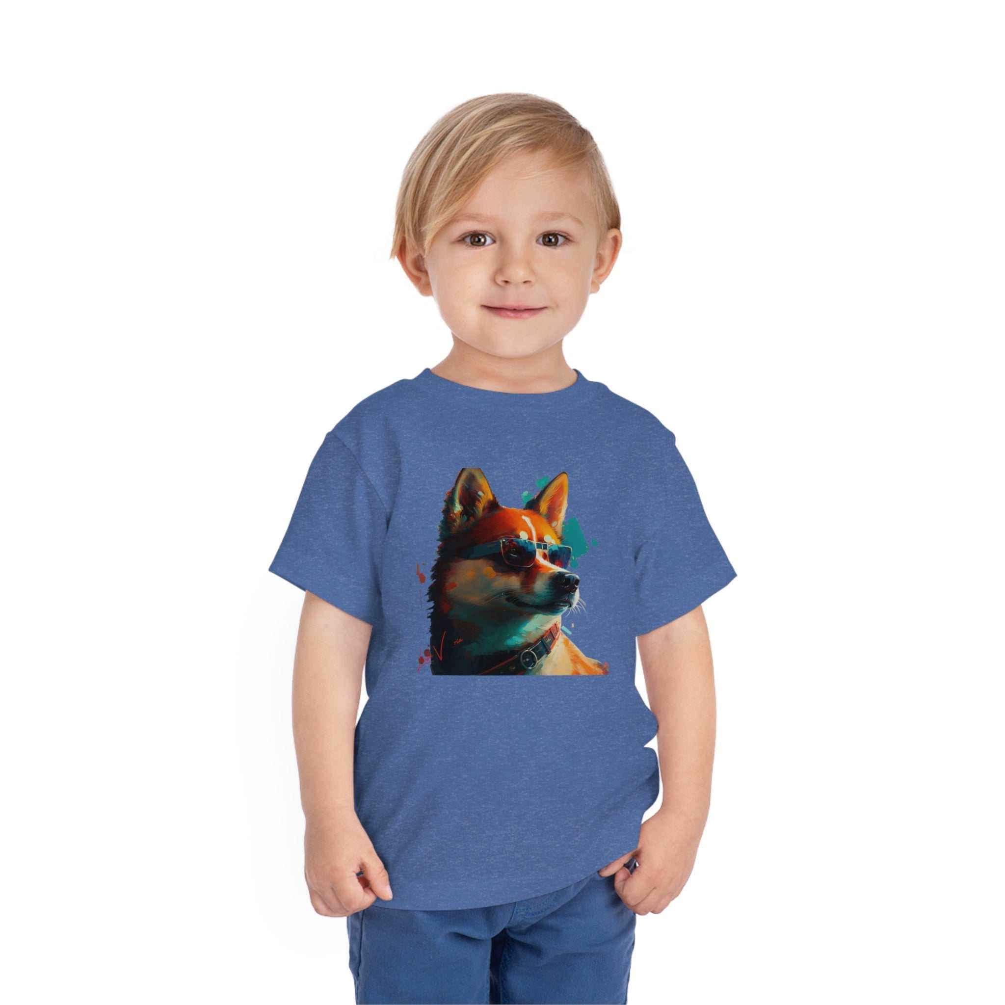 Akita dog Lifestyle Kids Animal T-Shirt blue