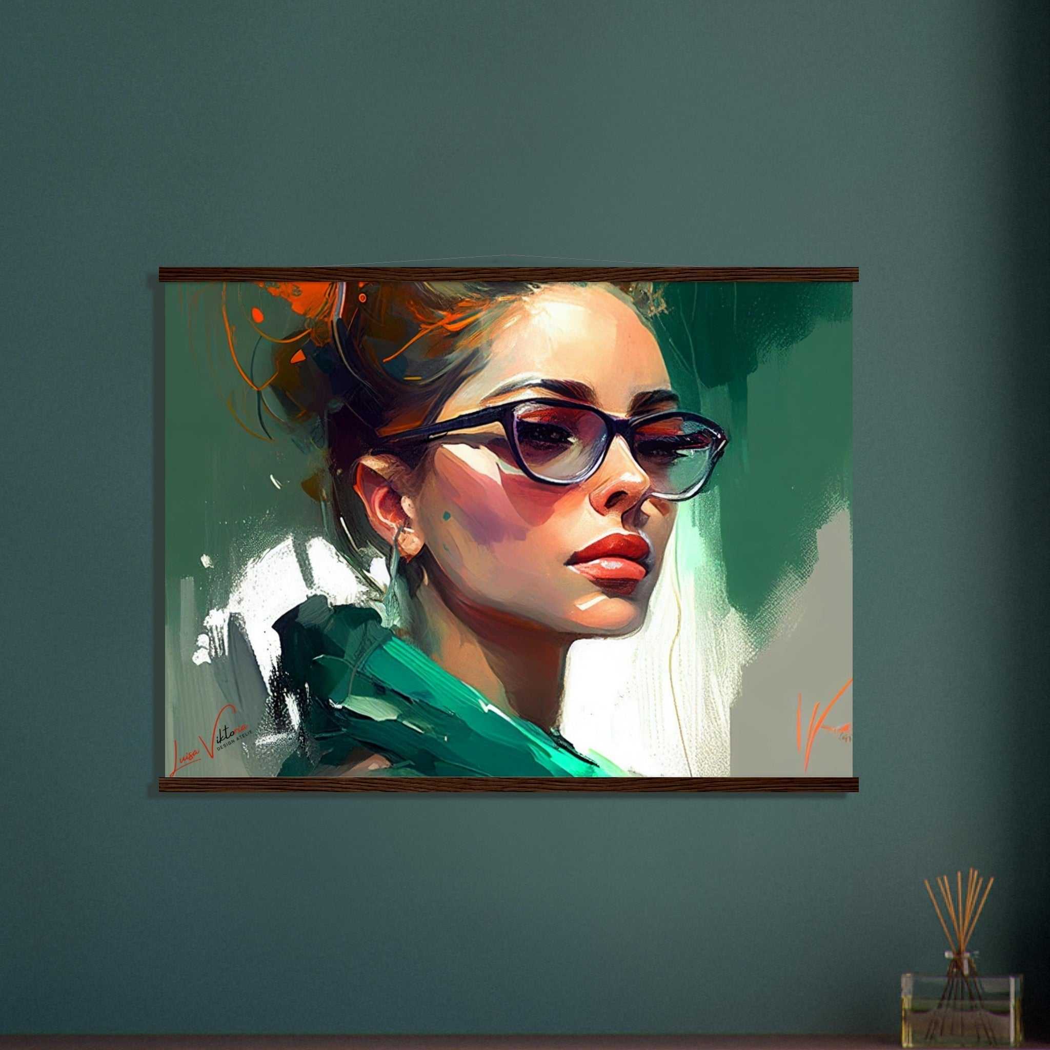 Woman in Italy Luxury Poster with rails by Luisa Viktoria