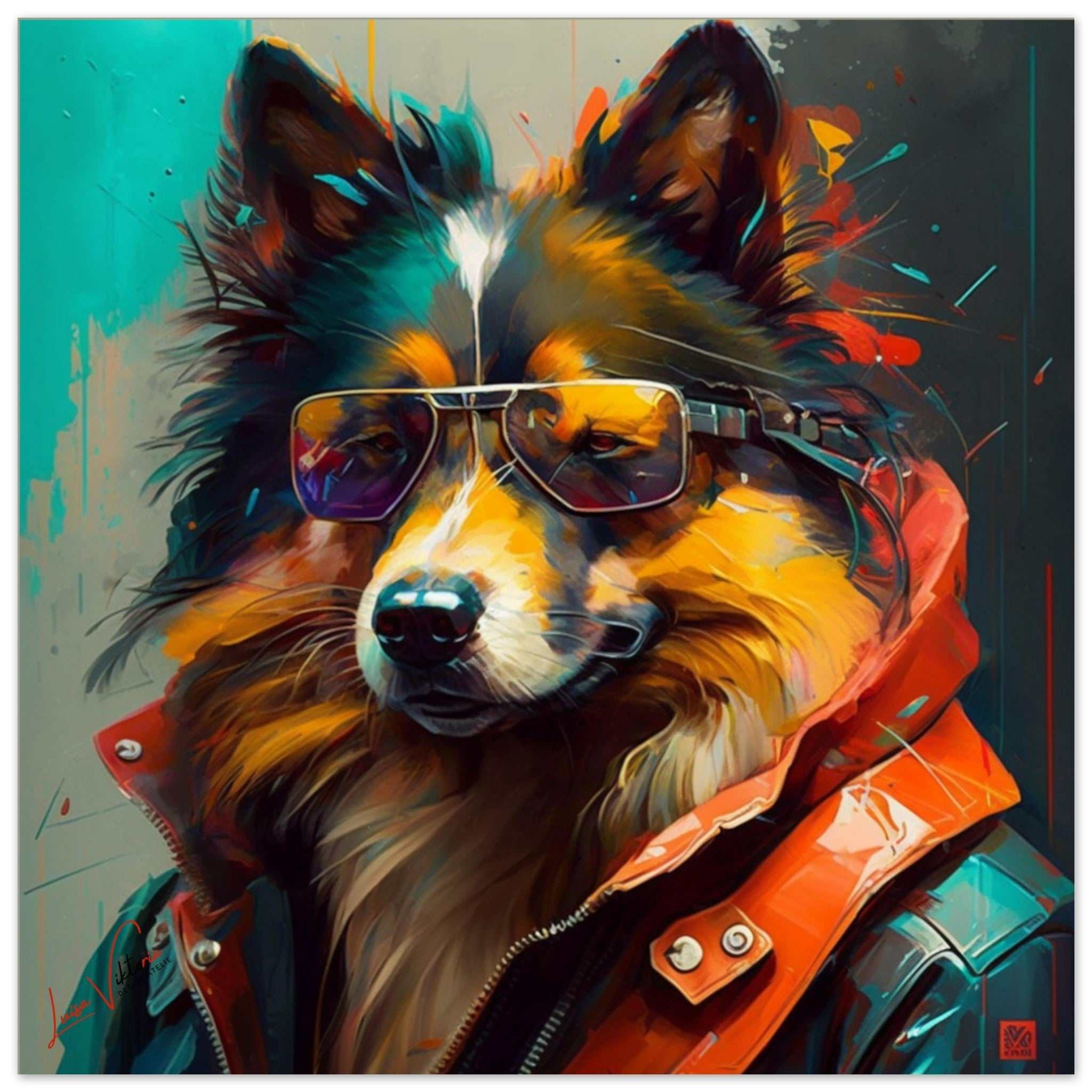 Collie Dog luxury wall art decor unique gift Luisa-Viktoria