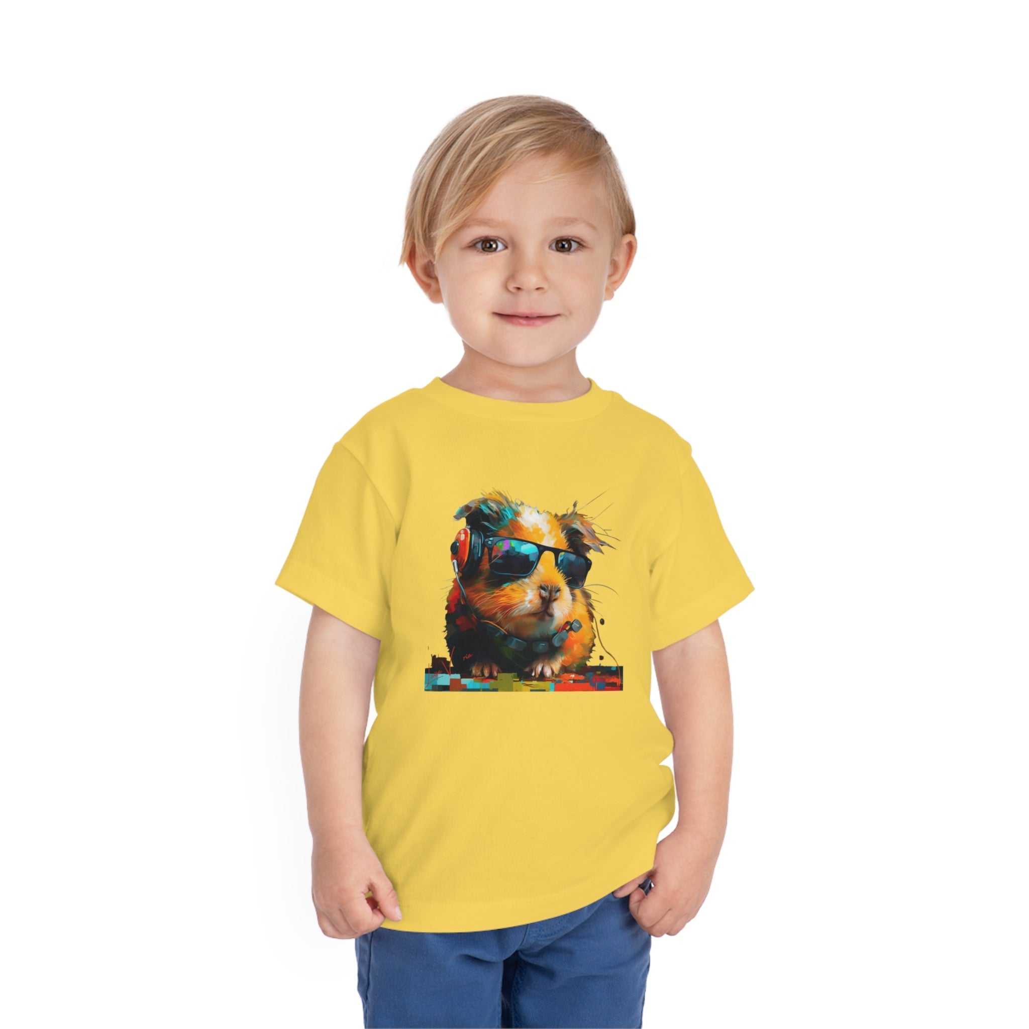 Guinea pig Lifestyle Kids Animal T-Shirt yellow