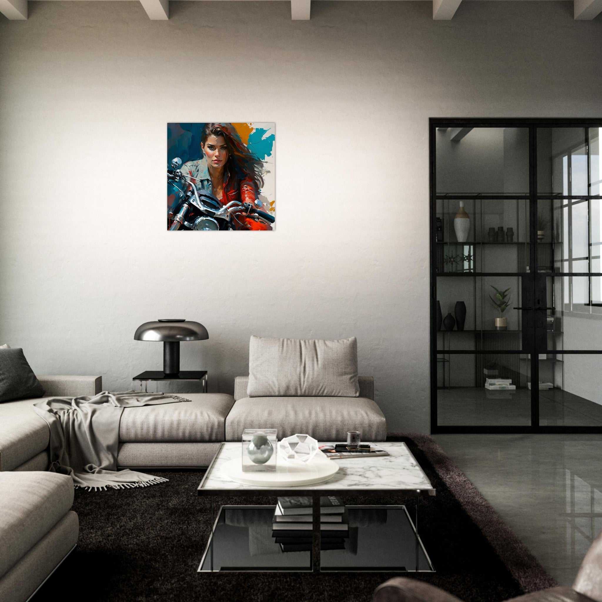 Bike and Woman luxury wall art decor unique gift