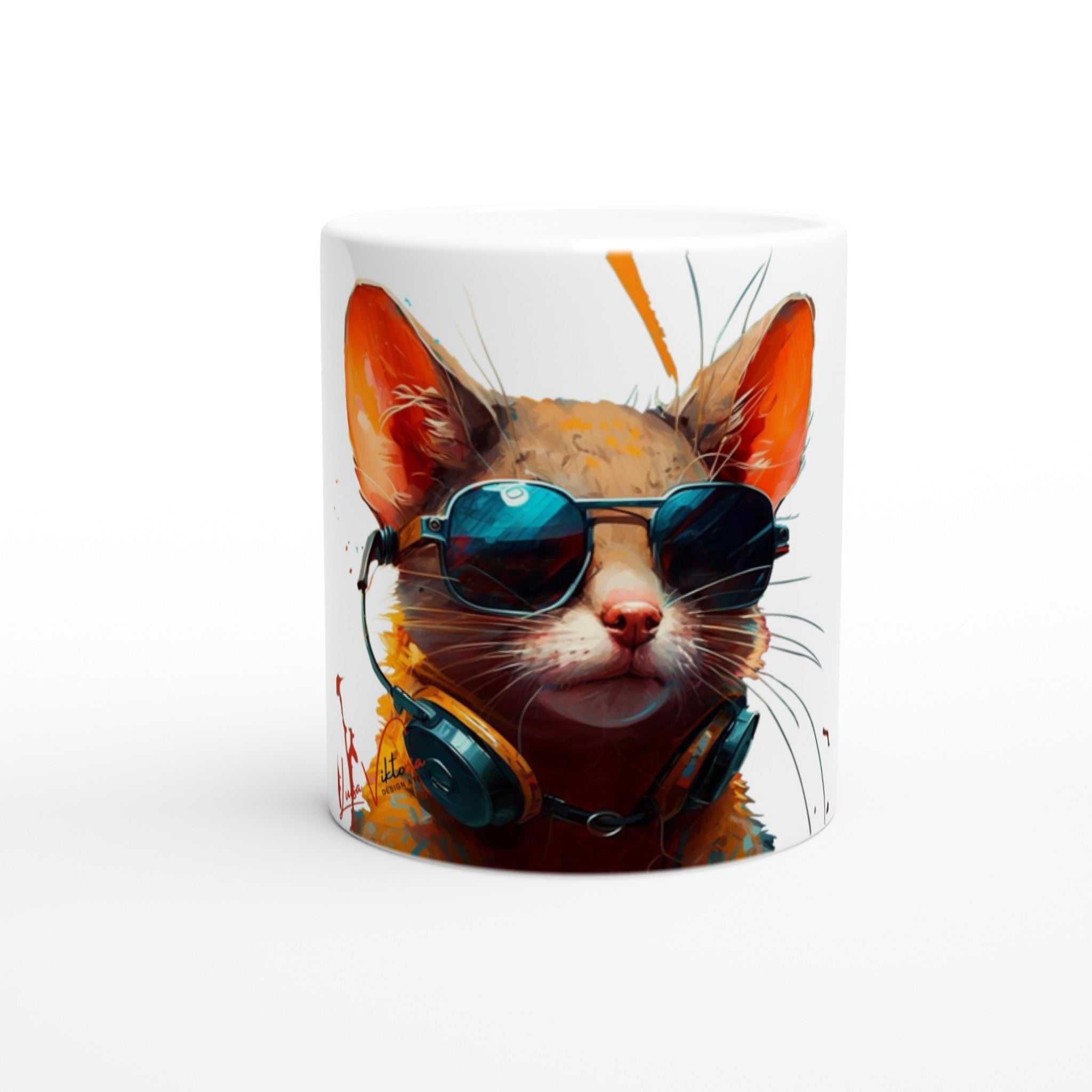 Fancy Mice ceramic coffee mug Design gift, by Luisa Viktoria
