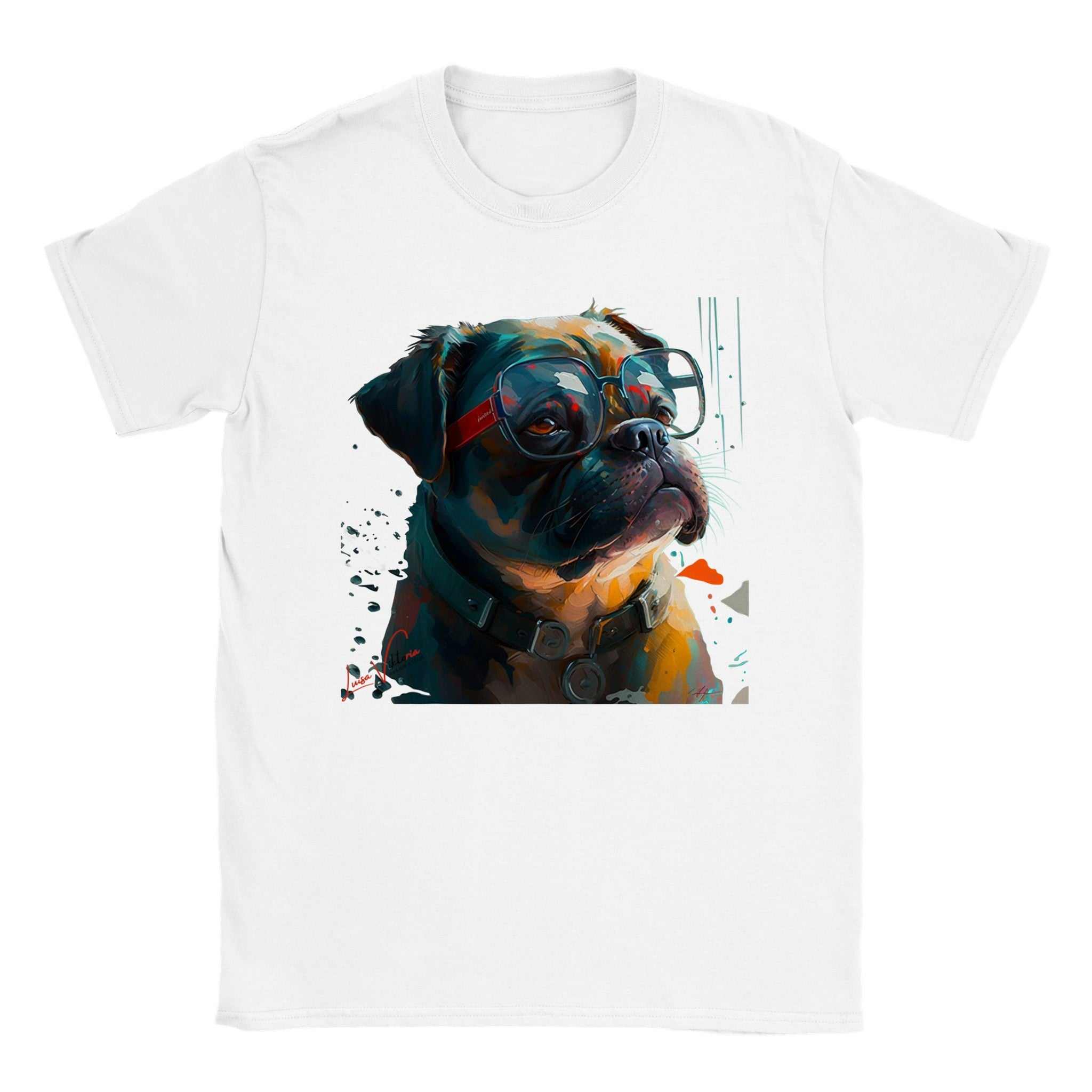 Unisex Trend Art Design T-Shirt. Pug. Luisa Viktoria