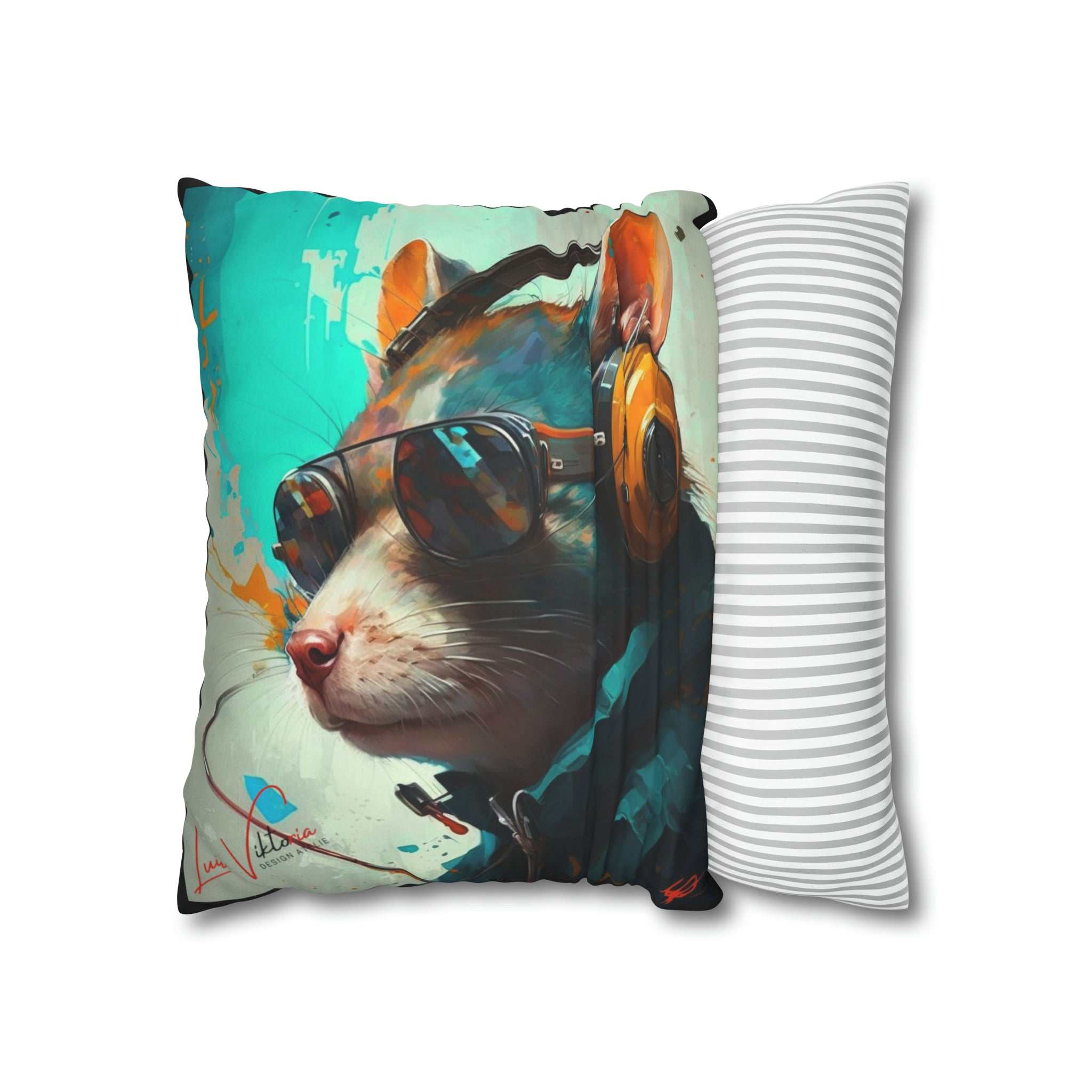 Rat accent pillow cover and throw cushion case Luisa-Viktoria