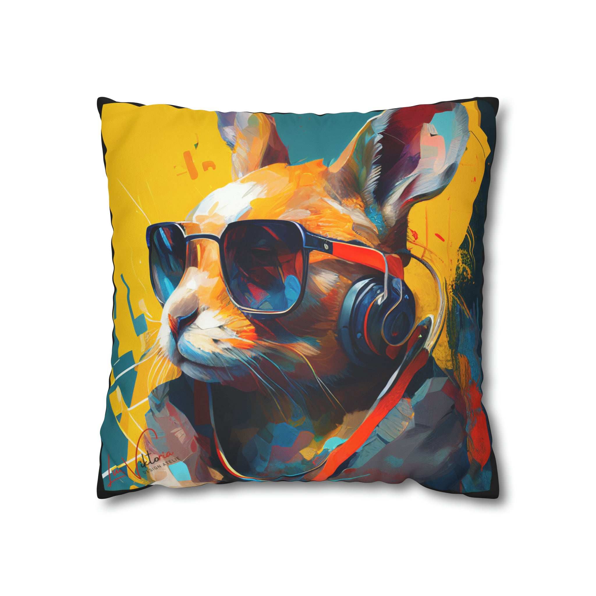 Rabbit accent pillow cover and throw cushion case Luisa-Viktoria