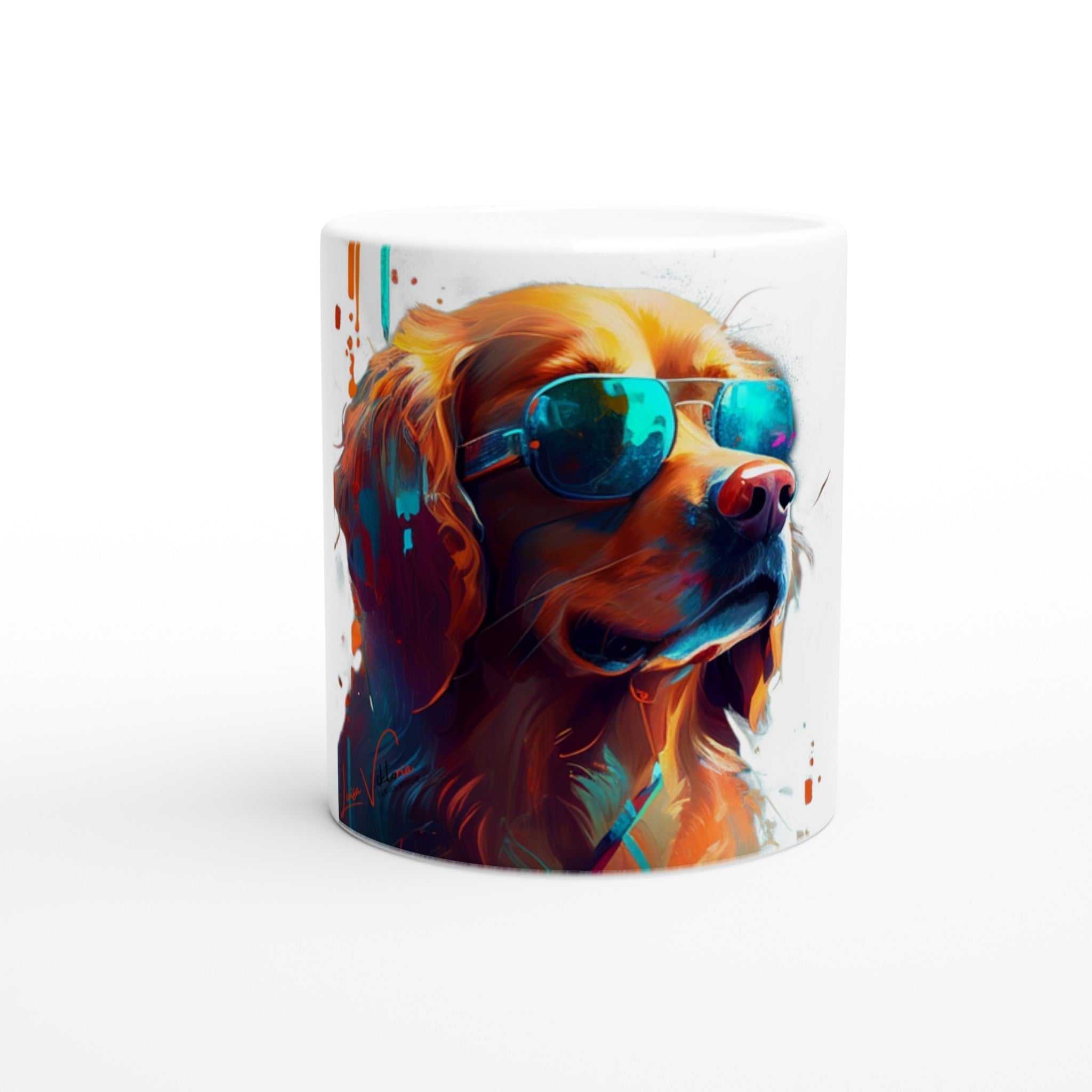 Golden Retriever ceramic coffee mug Design gift, by Luisa Viktoria
