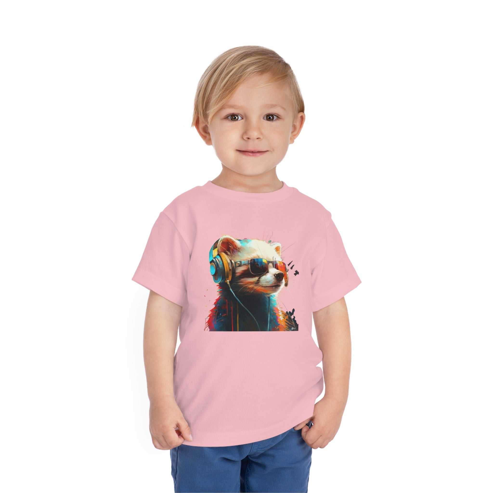 Ferret Lifestyle Kids Animal T-Shirt red