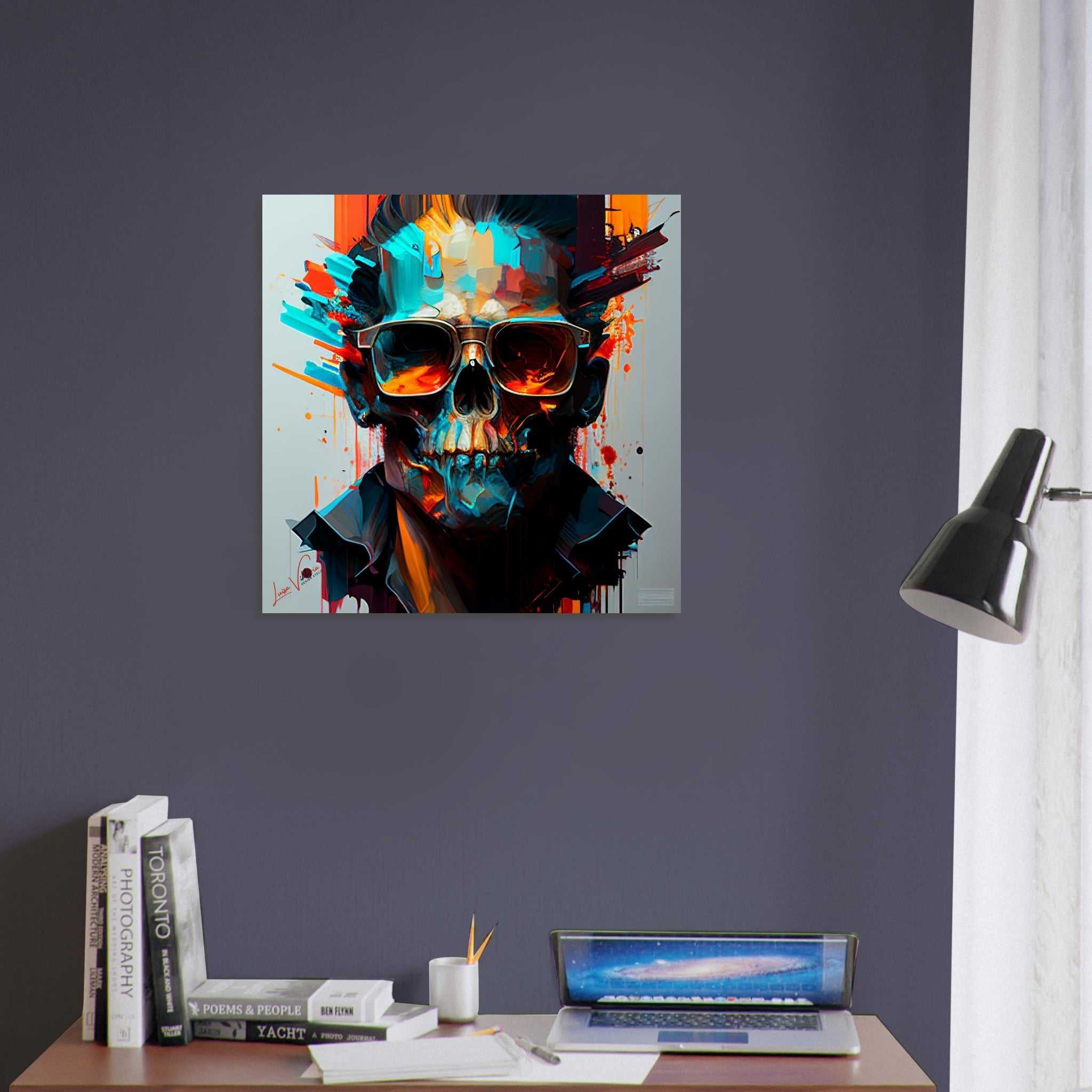 Man's Skull luxury wall art decor unique gift