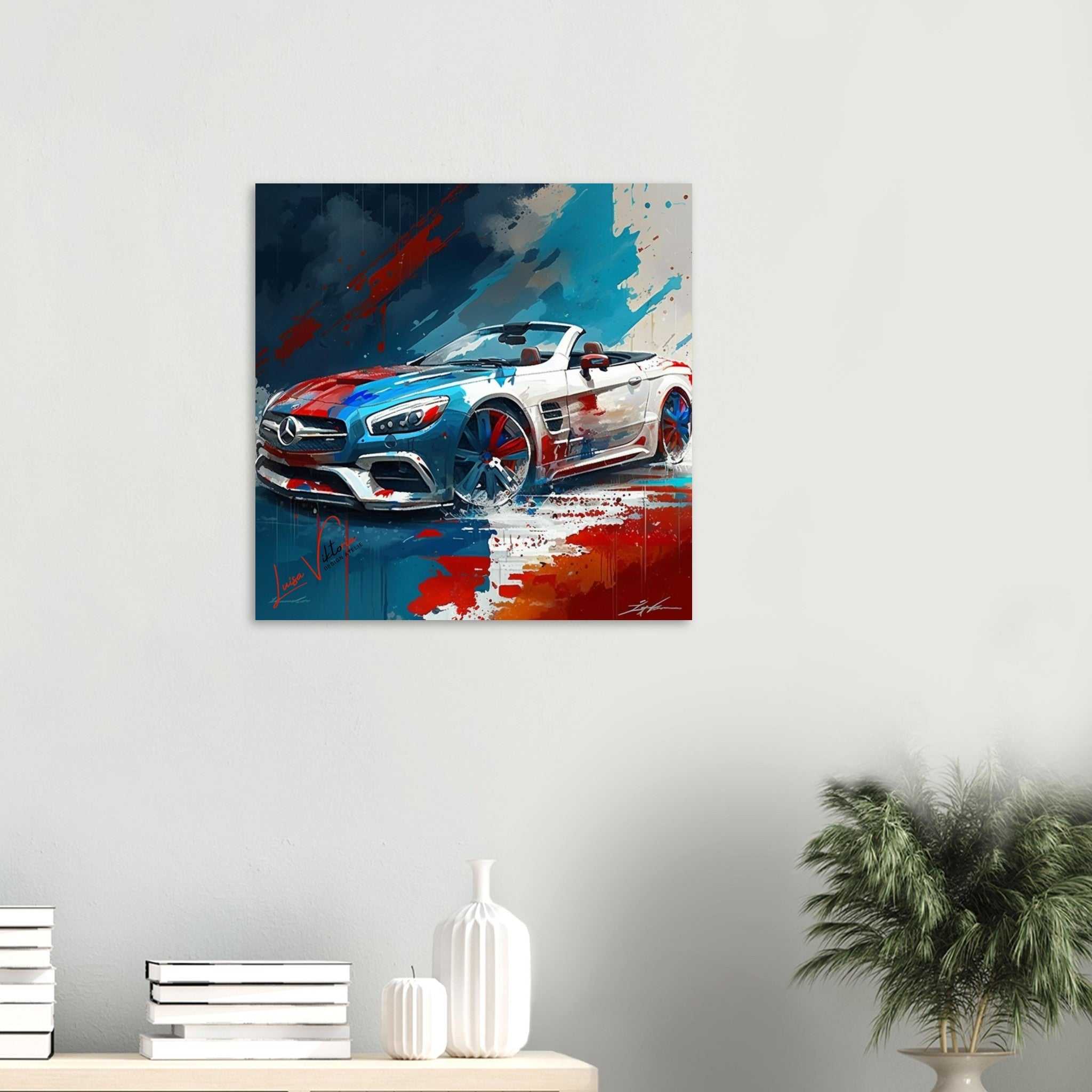 Car Mercedes SL 500 luxury wall art decor is a unique gift