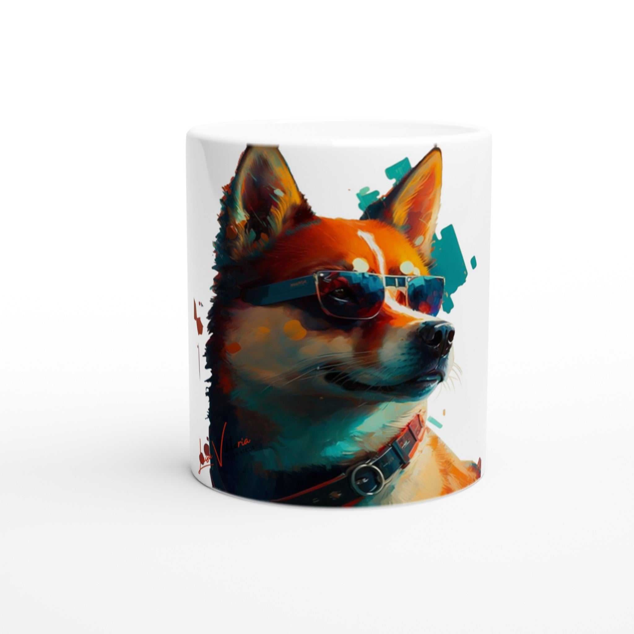 Akita Dog ceramic coffee mug Design gift, by Luisa Viktoria