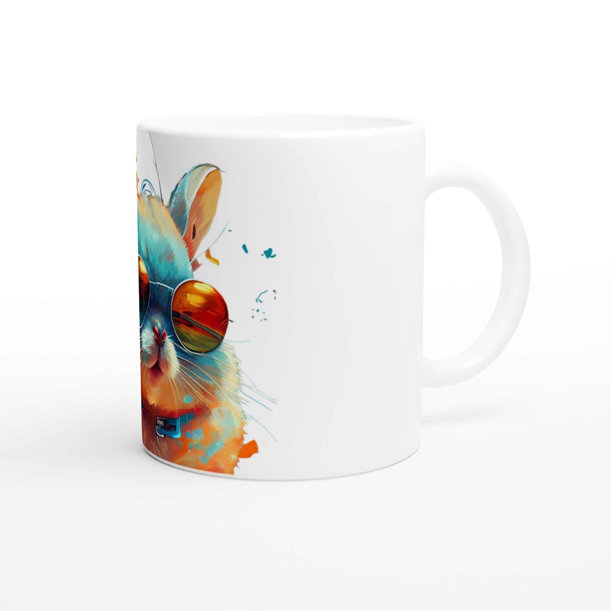 Ceramic Mug 11oz, Chinchillas, Design gift, by Luisa Viktoria