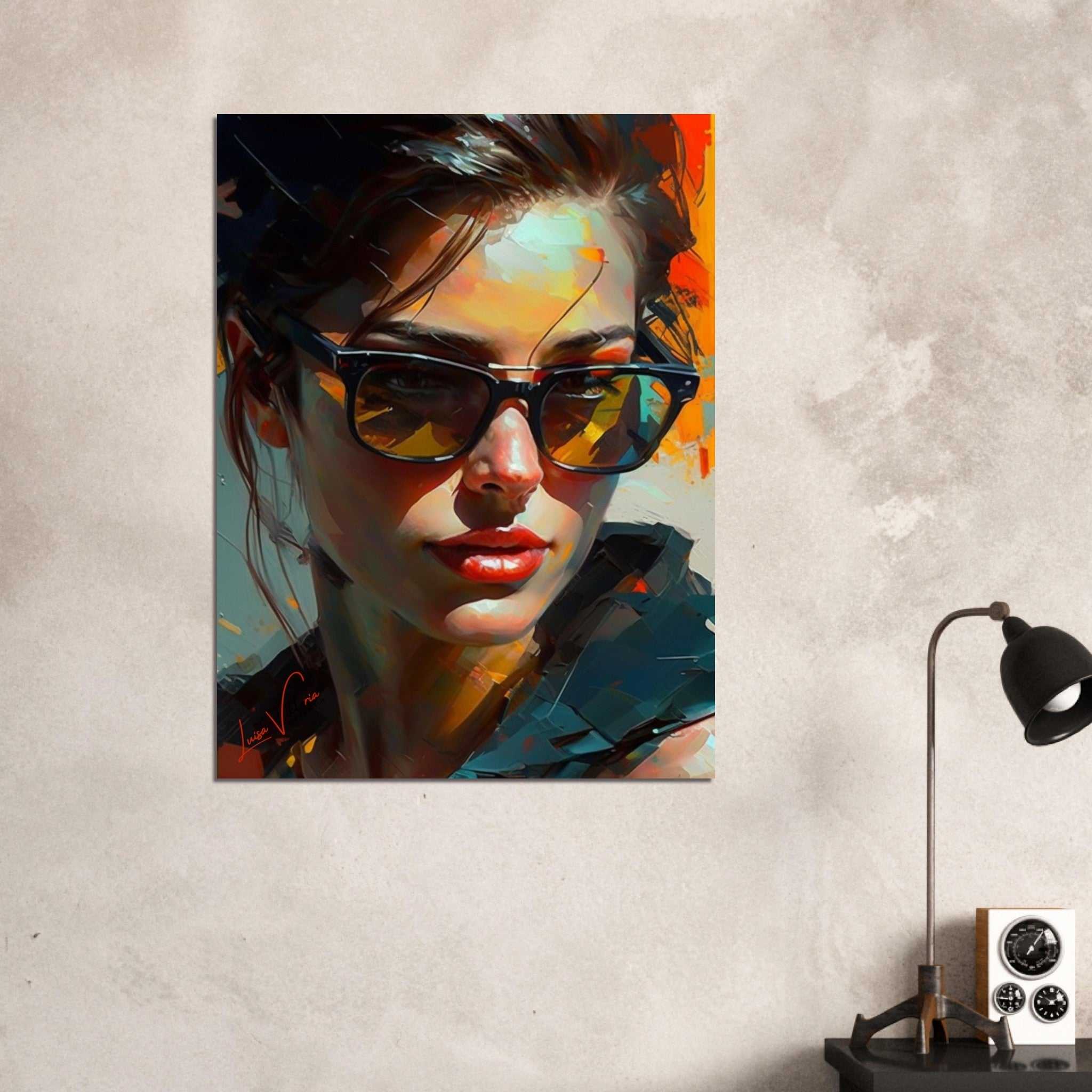 Inspiring woman portrait colorful poster art print