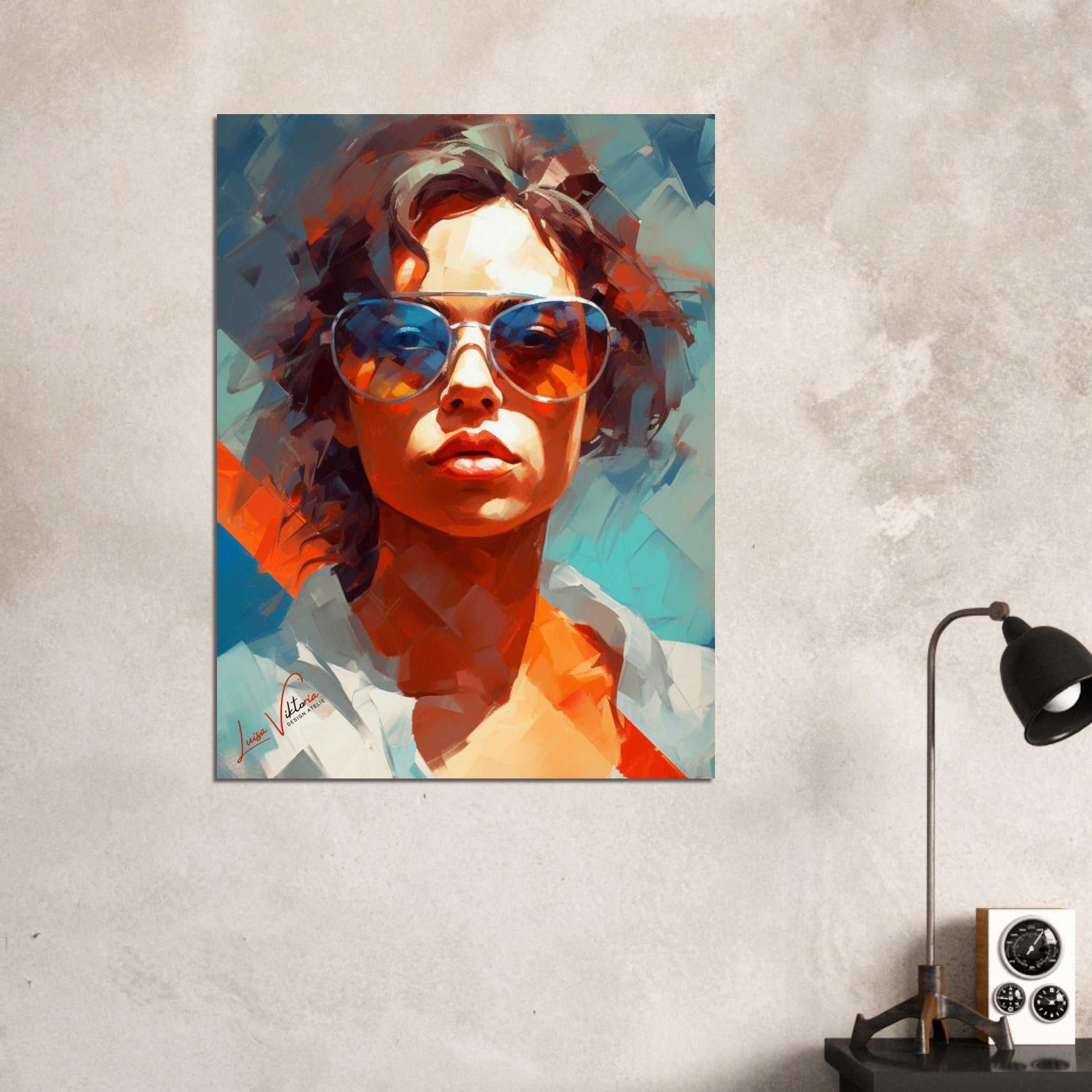 Inspiring woman colorful poster art print