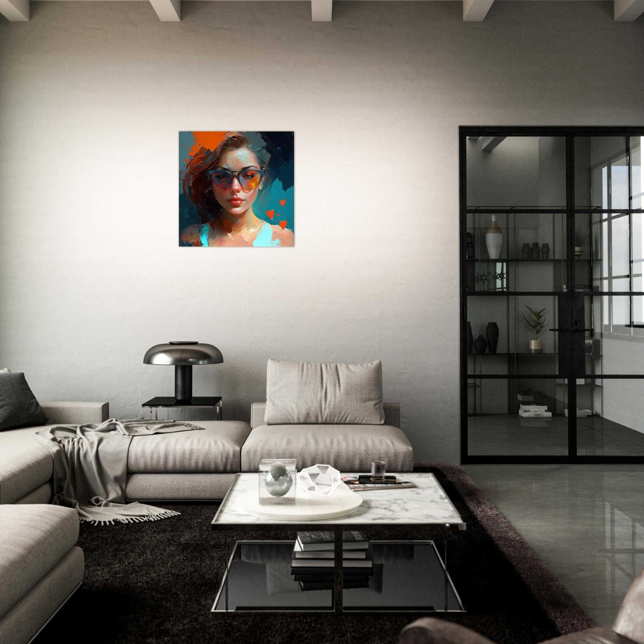 Girl and Love luxury wall art decor unique gift