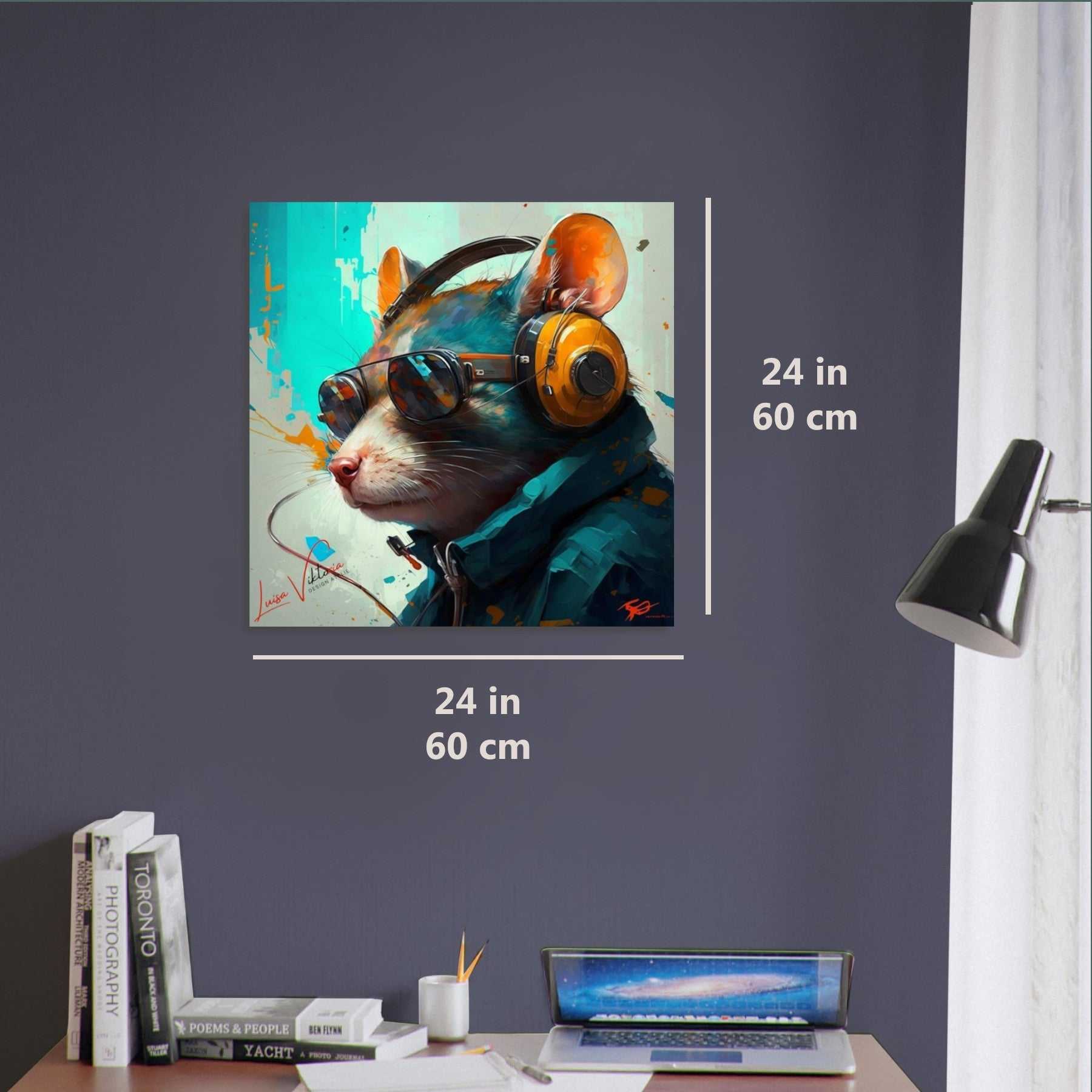 Rat luxury wall art decor unique gift Luisa-Viktoria