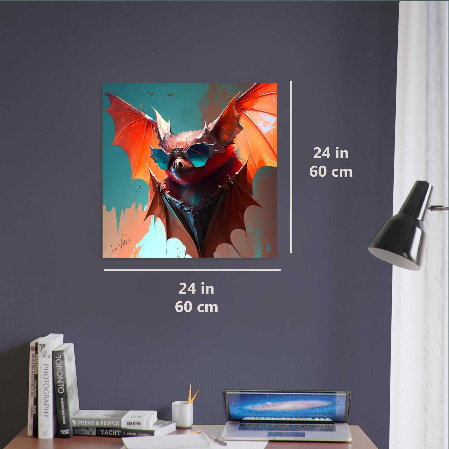 Bat luxury wall art decor unique gift Luisa-Viktoria