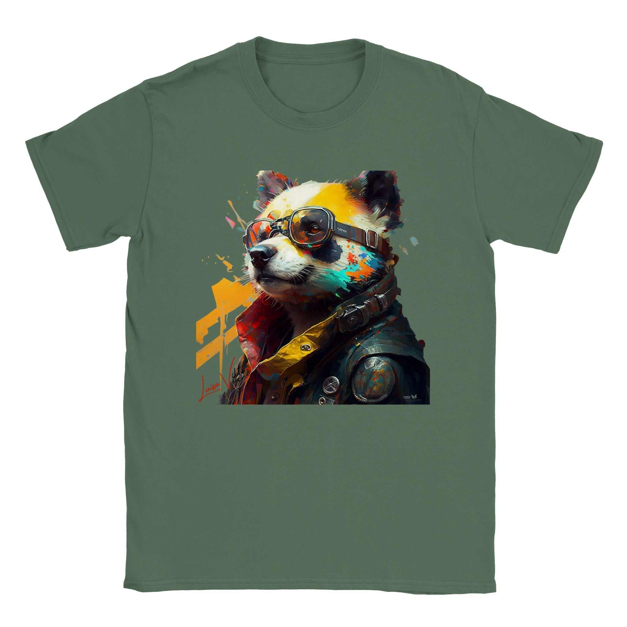 Unisex Trend Art Design T-Shirt. Panda. Luisa Viktoria