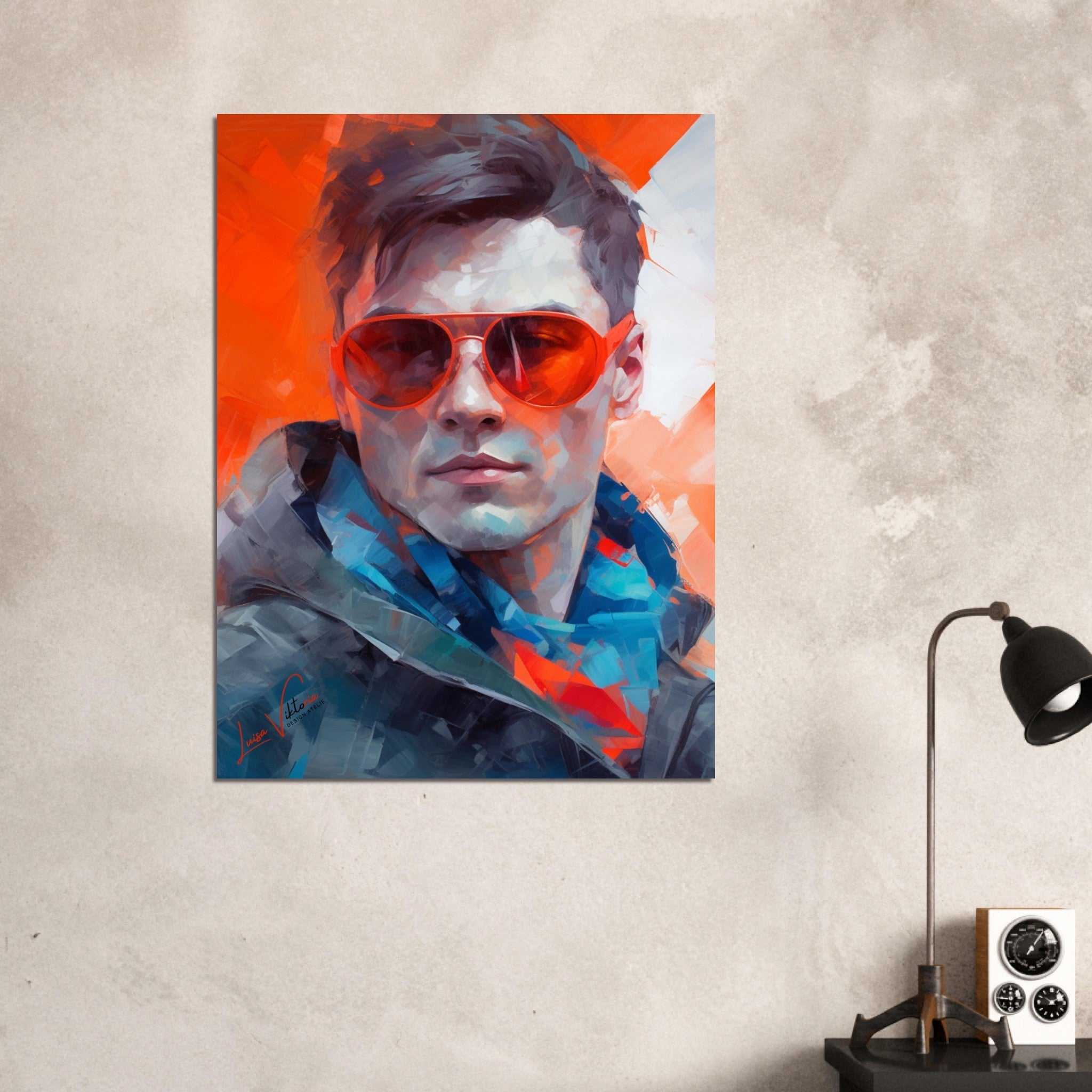 Modern guy colorful poster art print