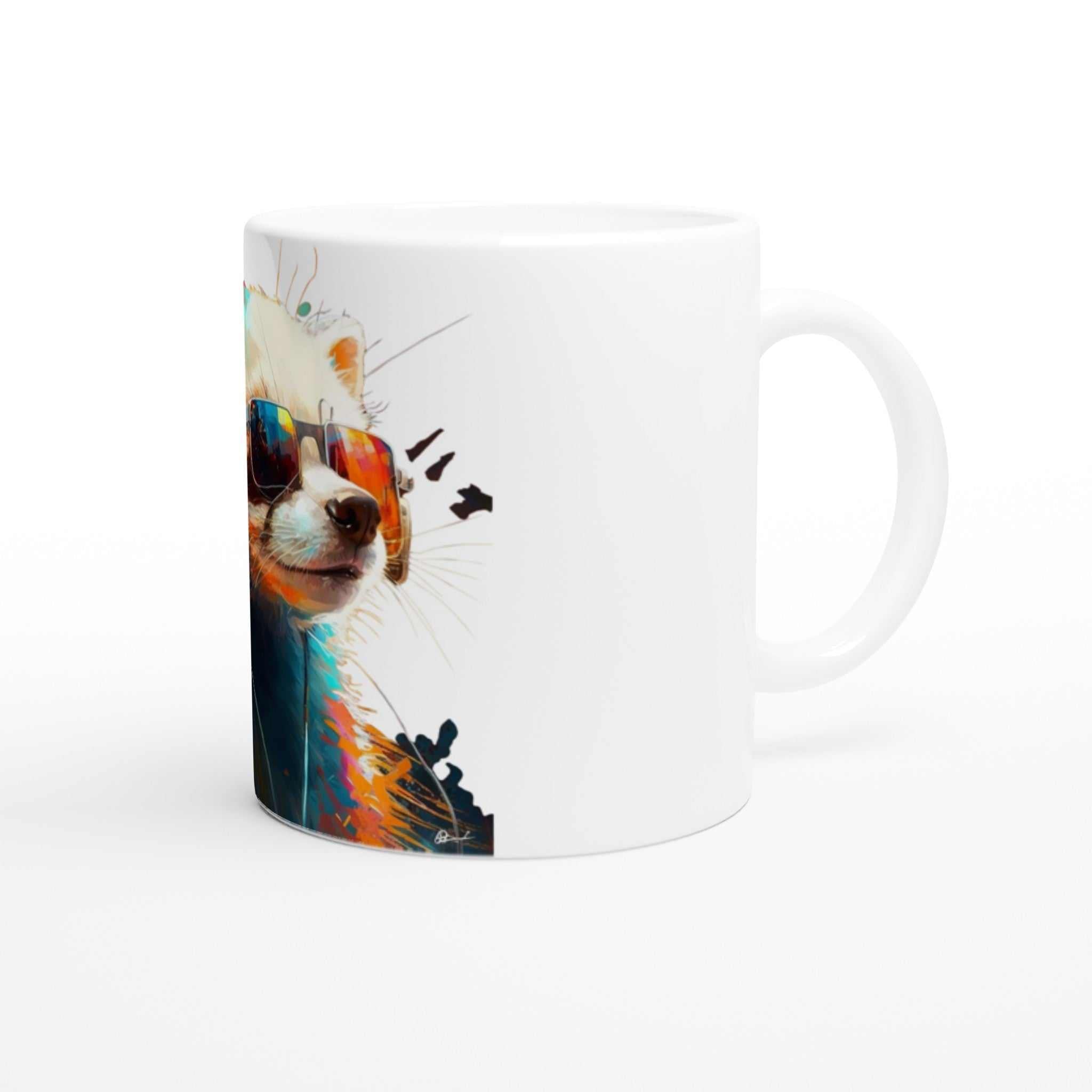 Ceramic Mug 11oz, Ferret, Design gift, by Luisa Viktoria