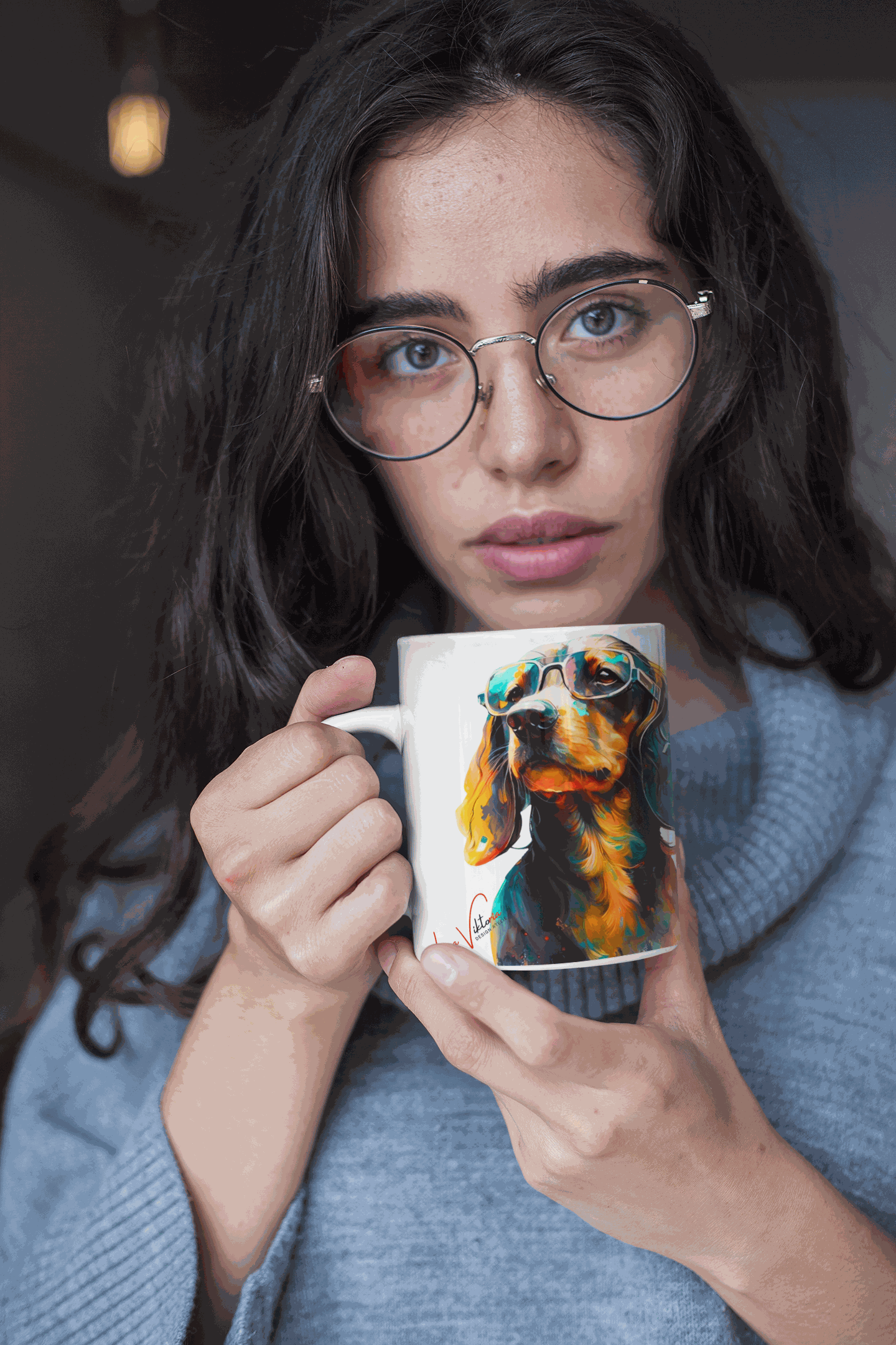 Dachshund ceramic coffee mug