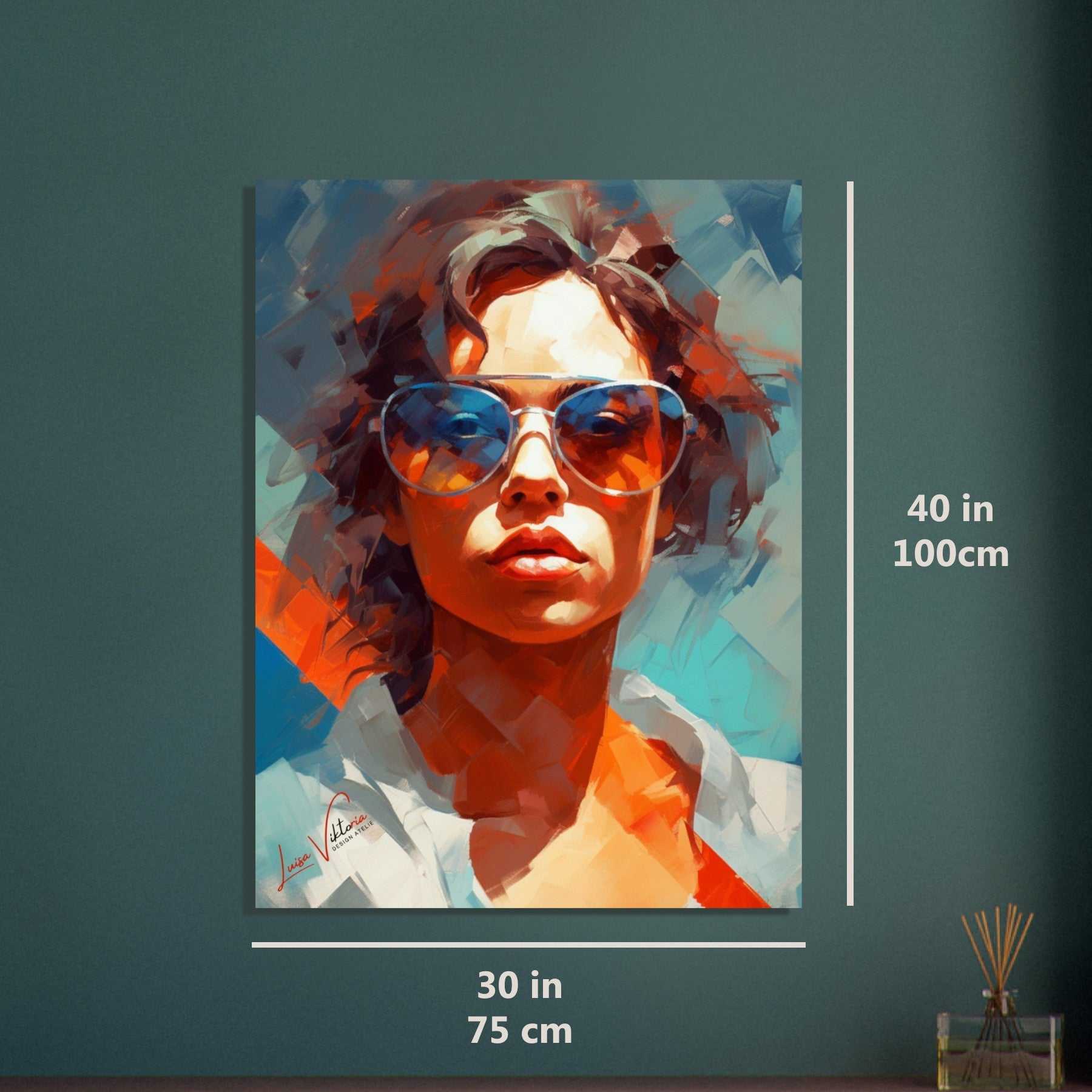 Inspiring woman colorful poster art print