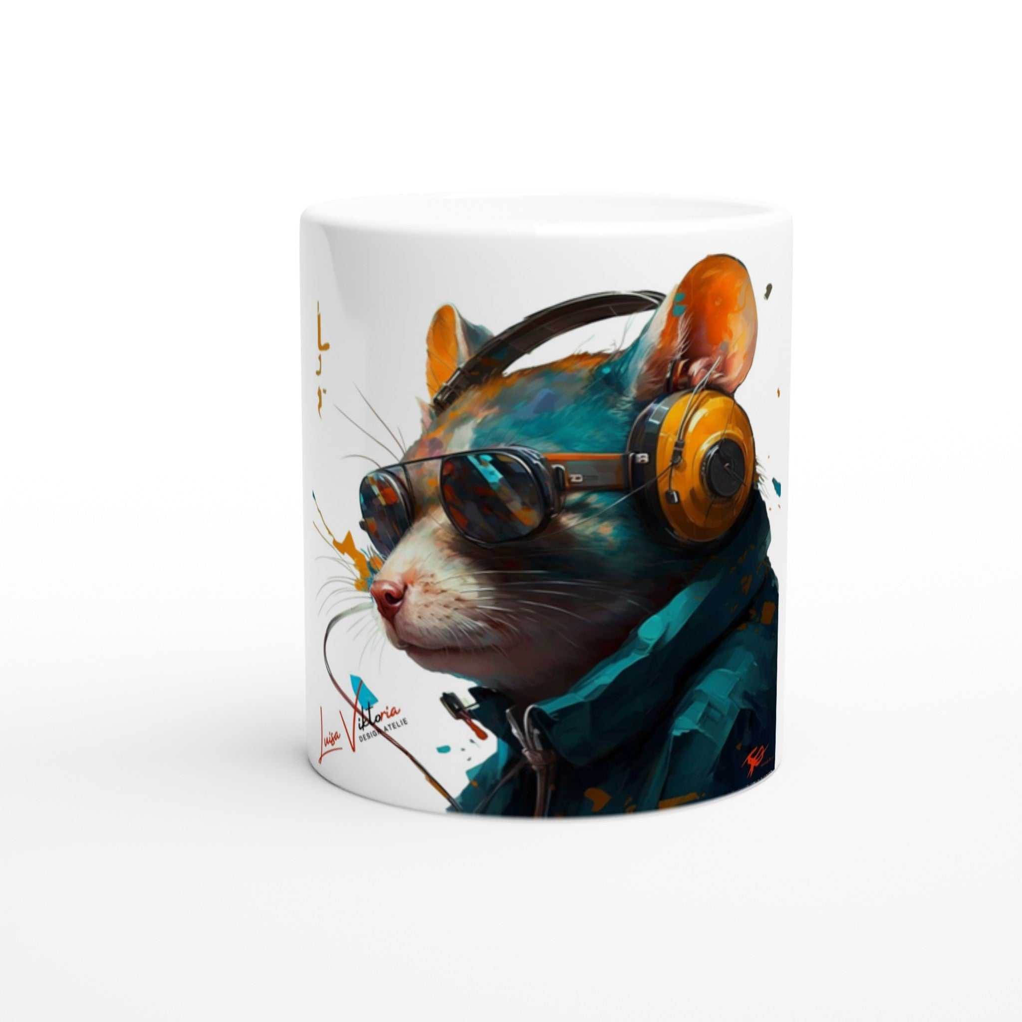 Rat ceramic coffee mug Design gift, by Luisa Viktoria
