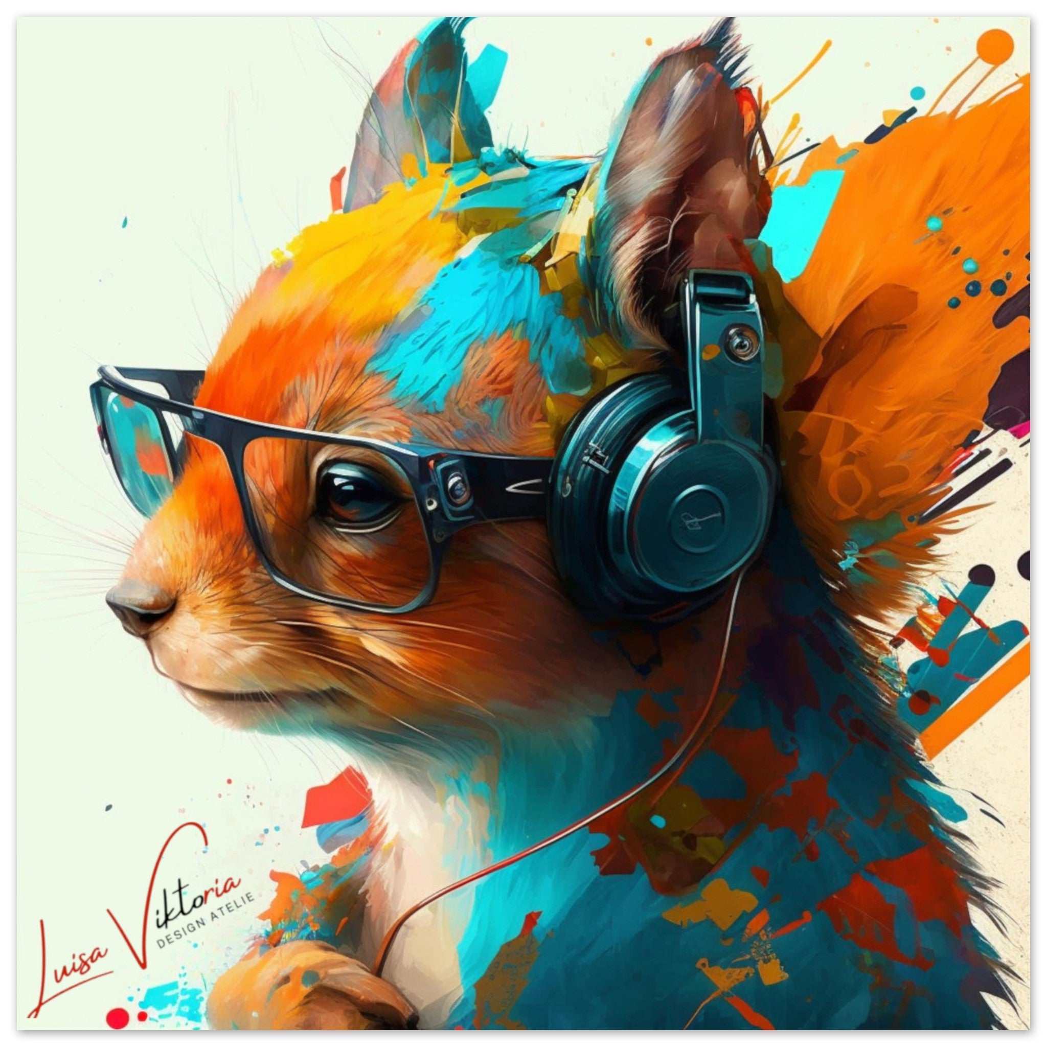 Squirrel luxury wall art decor unique gift Luisa-Viktoria