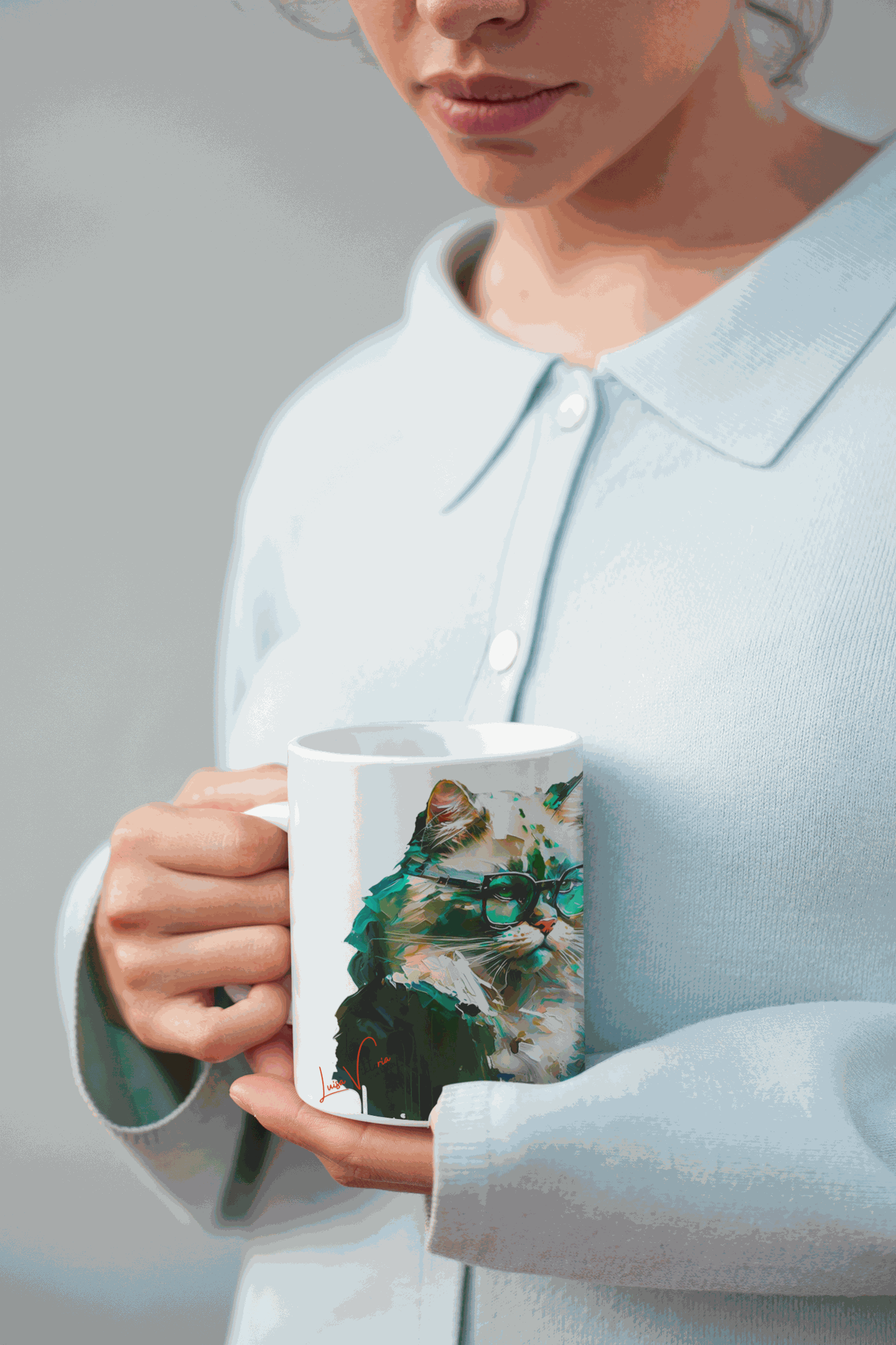 Ragdoll Сat ceramic coffee mug