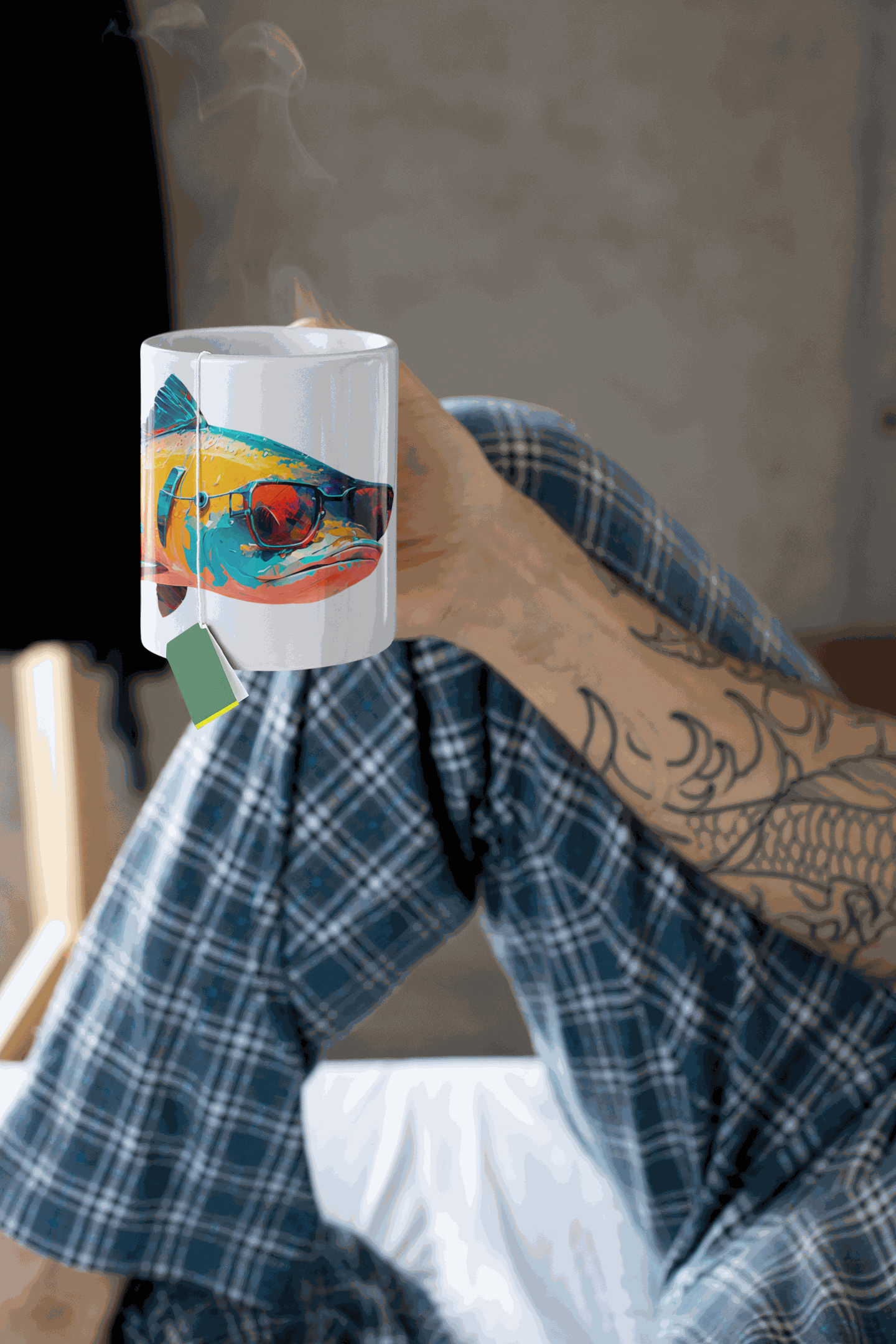 Salmon Fish ceramic coffee mug