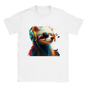 Unisex Trend Art Design T-Shirt. Ferret with glasses. Luisa Viktoria