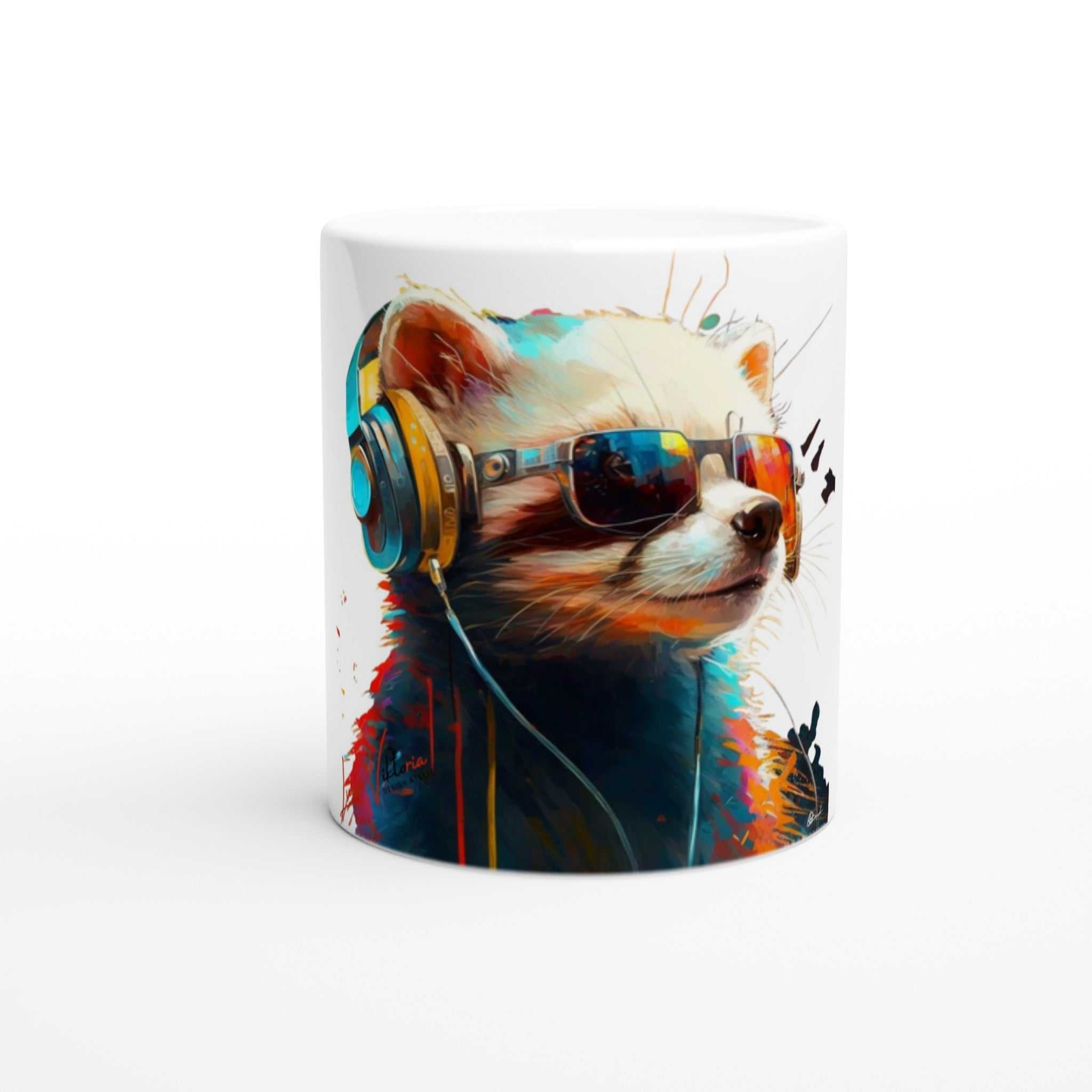 Ferret ceramic coffee mug Design gift, by Luisa Viktoria