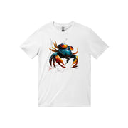 Unisex Trend Art Design T-Shirt. Crab with glasses. Luisa Viktoria