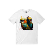 Unisex Trend Art Design T-Shirt. Budgies. Luisa Viktoria