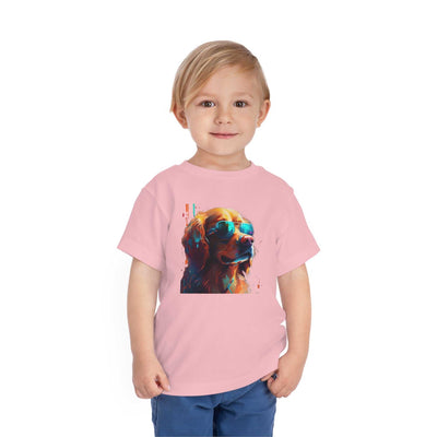 Golden Retriever Lifestyle Kids Animal T-Shirt red