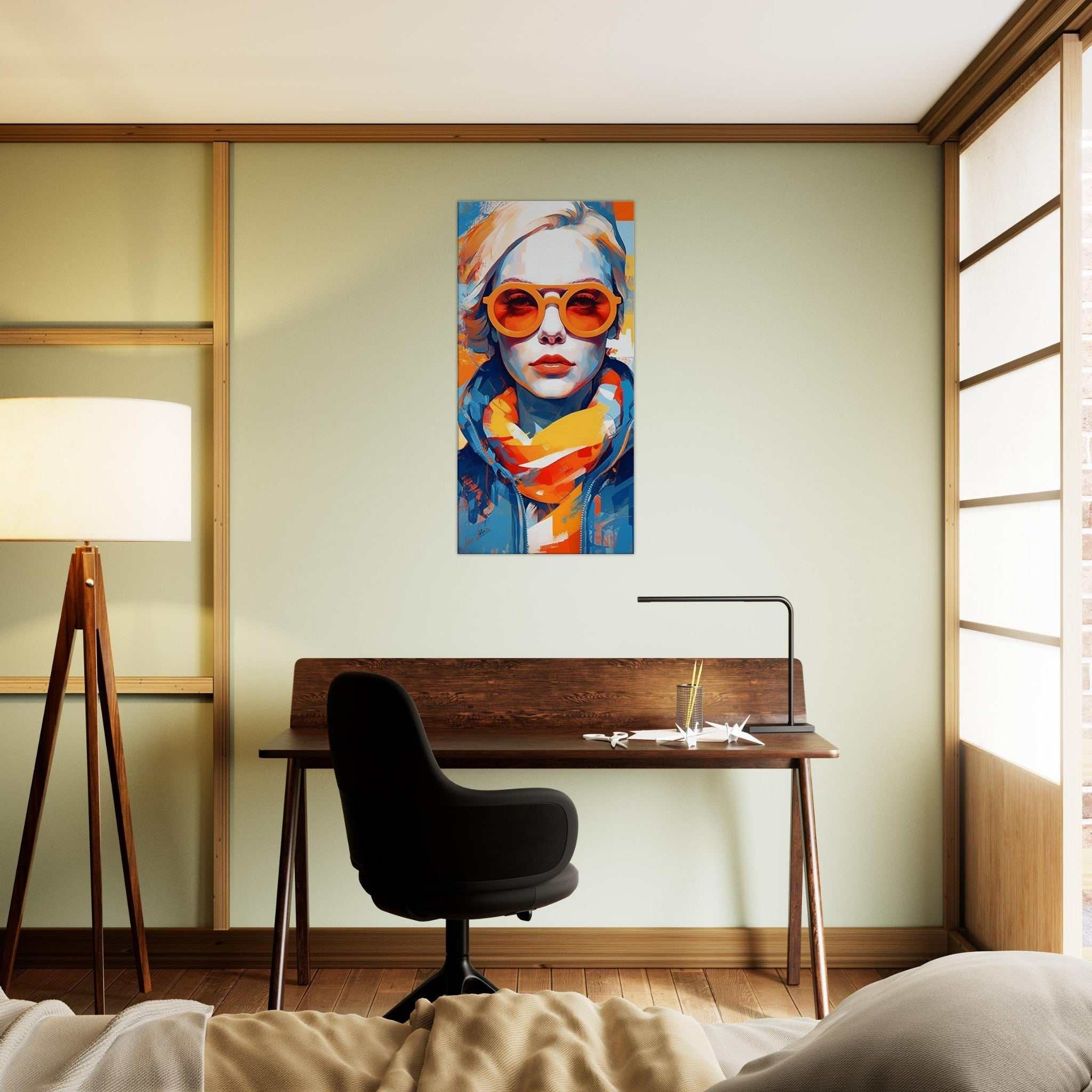 Looking to the future vertical canvas wall art print