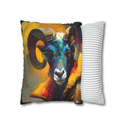 Pillow Case black, Aries, Animal Art, Desing gift, by Luisa Viktoria